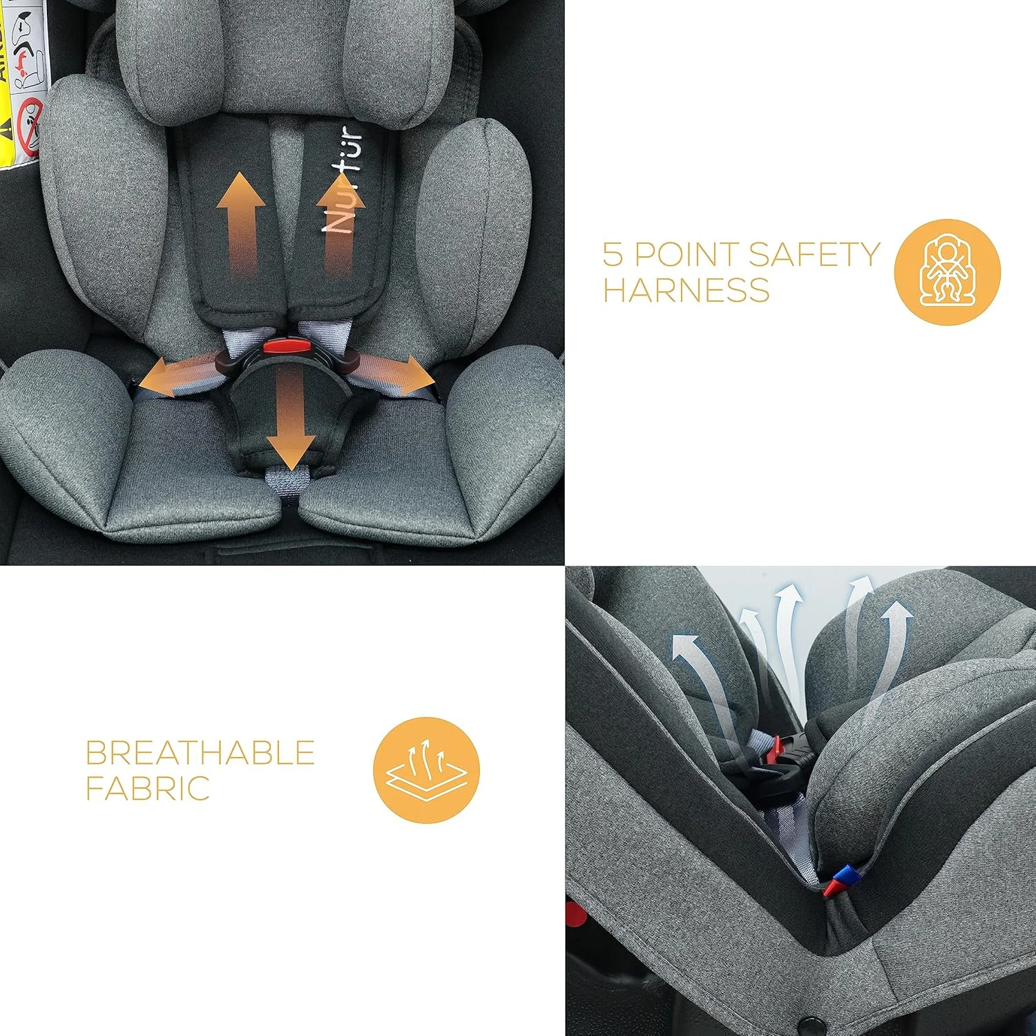 صندلی ماشین کودک/نوزاد 4 در 1 نورتور اتو - 4 حالت خوابیده - کمربند ایمنی 5 نقطه ای - تکیه گاه سر قابل تنظیم 10 حالته، 0 ماه تا 12 سال (گروه 0+/1/2/3)، تا 36 کیلوگرم مشکی/خاکستری صندلی ماشین کودک/نوزاد 4 در 1 نورتور اتو - 4 حالت خوابیده - کمربند ایمنی 5 نقطه ای - تکیه گاه سر قابل تنظیم 10 حالته، 0 ماه تا 12 سال (گروه 0+/1/2/3)، تا 36 کیلوگرم مشکی/خاکستری