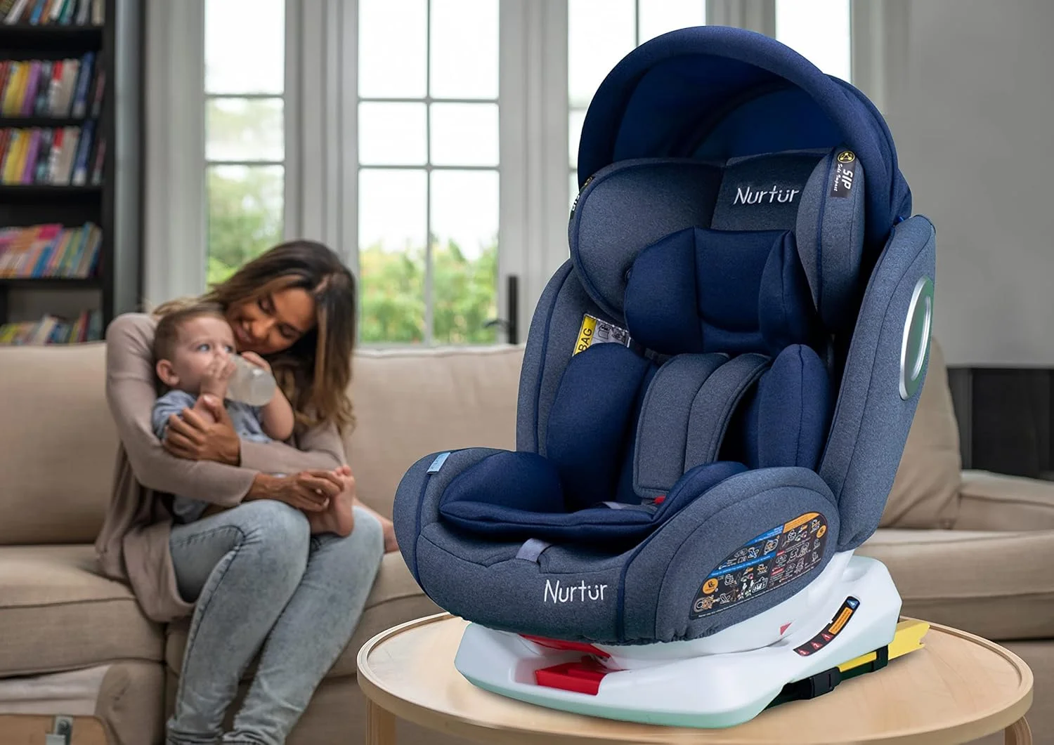 صندلی ماشین کودک/نوزاد 4 در 1 نورتور اولترا - چرخش 360 درجه - ISOFIX - تکیه گاه سر و سایبان قابل تنظیم 9 حالته - 0 ماه تا 12 سال (گروه 0+/1/2/3)، تا 36 کیلوگرم - آبی براق صندلی ماشین کودک/نوزاد 4 در 1 نورتور اولترا - چرخش 360 درجه - ISOFIX - تکیه گاه سر و سایبان قابل تنظیم 9 حالته - 0 ماه تا 12 سال (گروه 0+/1/2/3)، تا 36 کیلوگرم - آبی براق