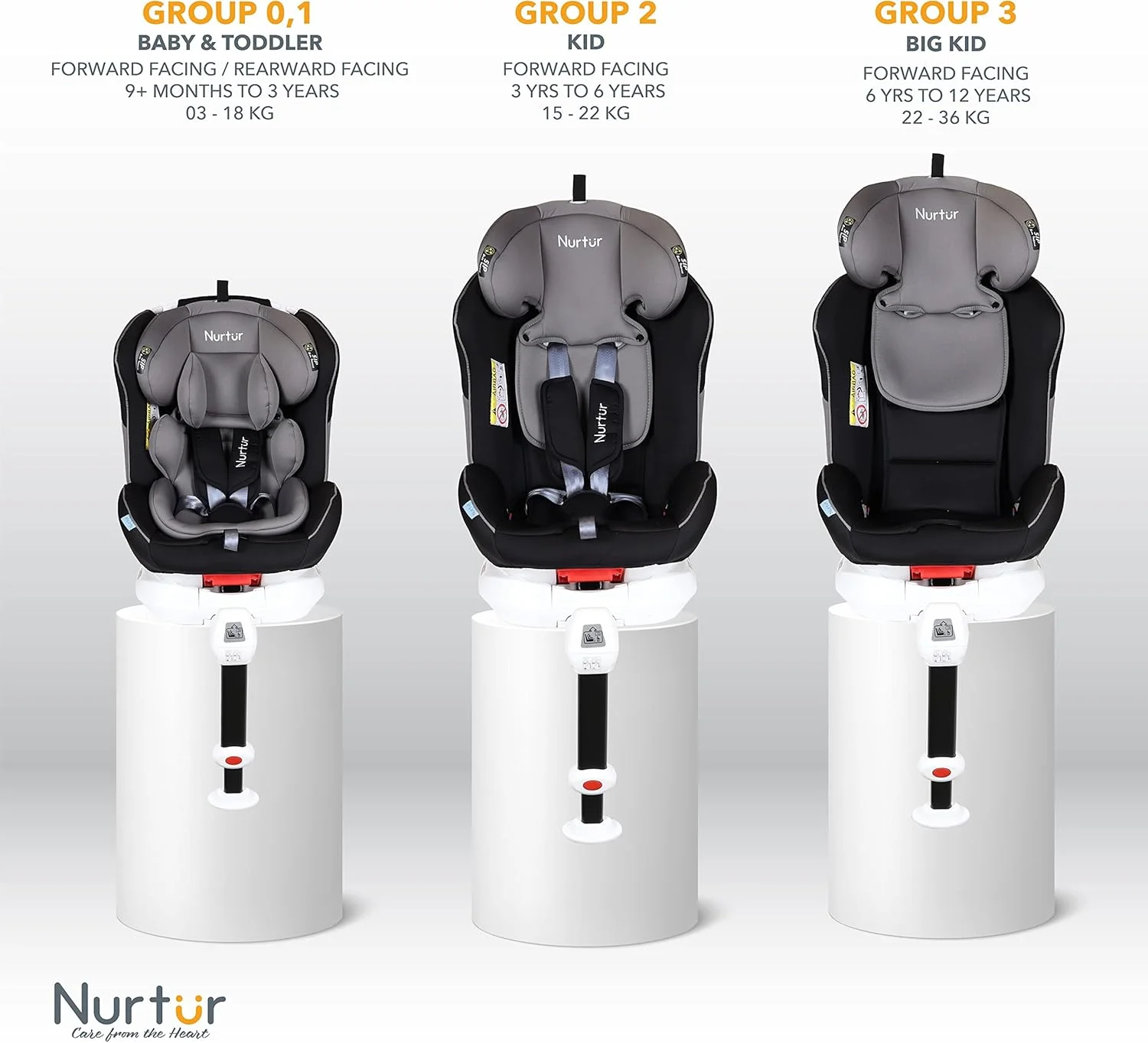 صندلی ماشین کودک/نوزاد 4 در 1 نورتور لیبرتی - چرخش 360 درجه - پشتیبانی پا - ISOFIX - تکیه گاه سر قابل تنظیم 10 حالته با سایبان - 0 ماه تا 12 سال (گروه 0+/1/2/3)، تا 36 کیلوگرم - کرم تیره صندلی ماشین کودک/نوزاد 4 در 1 نورتور لیبرتی - چرخش 360 درجه - پشتیبانی پا - ISOFIX - تکیه گاه سر قابل تنظیم 10 حالته با سایبان - 0 ماه تا 12 سال (گروه 0+/1/2/3)، تا 36 کیلوگرم - کرم تیره