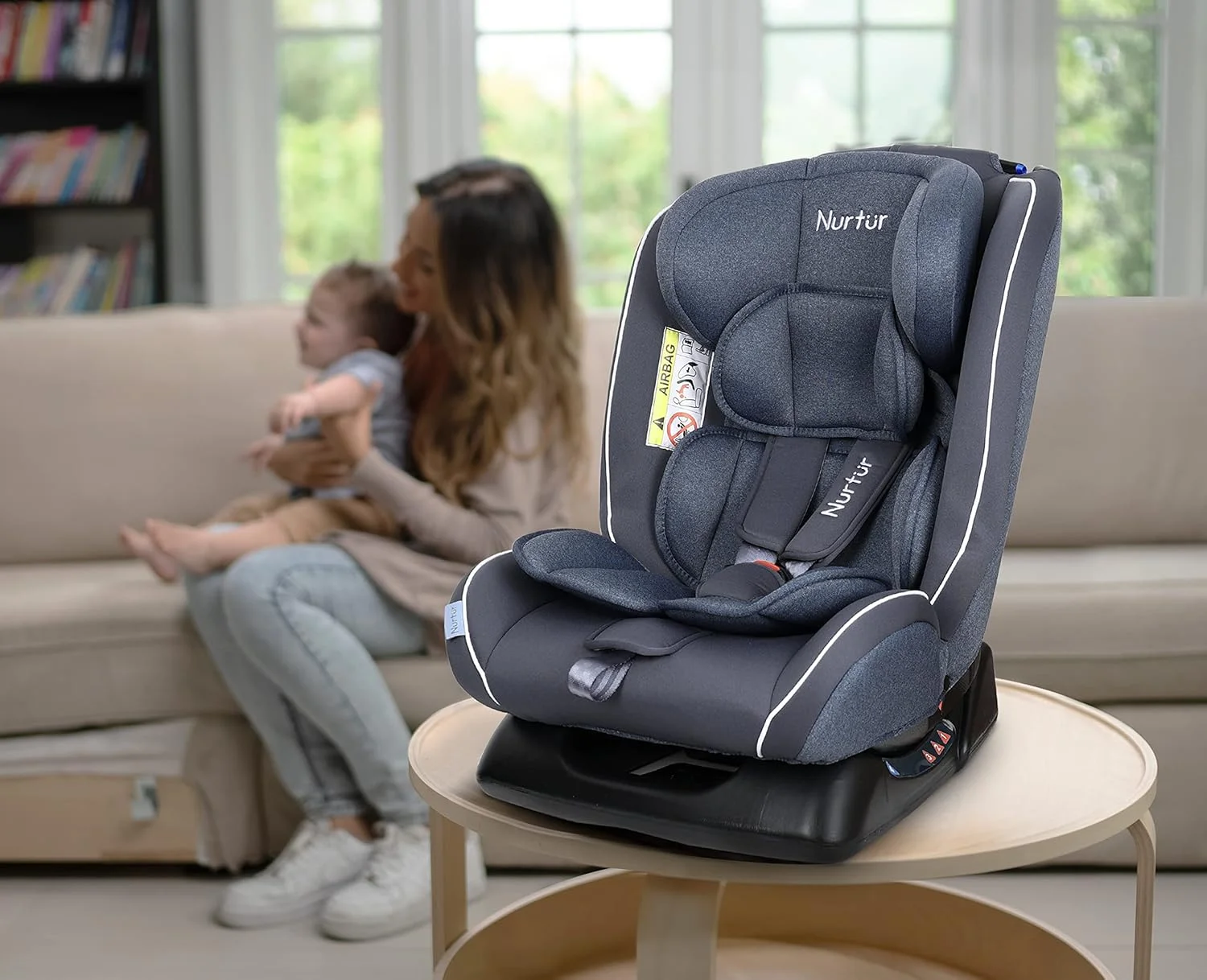 Nurtur Otto Baby/Kids 4-in-1 Car Seat - 4 Position Recline 5-Point Safety Harness – 10 Level Adjustable Headrest, 0 months to 12 years (Group 0+/1/2/3), Upto 36kg - Shiny Grey Nurtur Otto Baby/Kids 4-in-1 Car Seat - 4 Position Recline 5-Point Safety Harness – 10 Level Adjustable Headrest, 0 months to 12 years (Group 0+/1/2/3), Upto 36kg - Shiny Grey