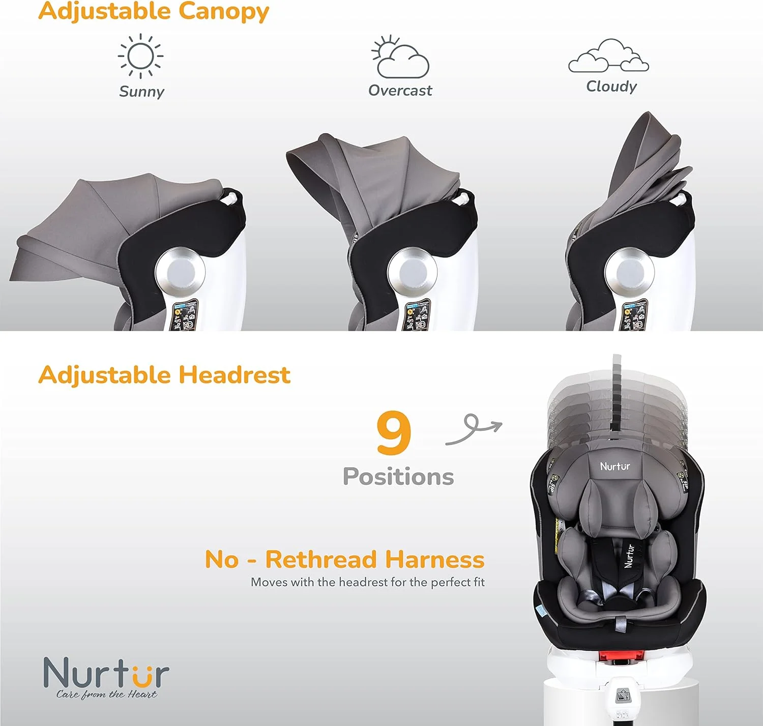 صندلی ماشین کودک/نوزاد 4 در 1 نورتور لیبرتی - چرخش 360 درجه - پشتیبانی پا - ISOFIX - تکیه گاه سر قابل تنظیم 10 حالته با سایبان - 0 ماه تا 12 سال (گروه 0+/1/2/3)، تا 36 کیلوگرم - کرم تیره صندلی ماشین کودک/نوزاد 4 در 1 نورتور لیبرتی - چرخش 360 درجه - پشتیبانی پا - ISOFIX - تکیه گاه سر قابل تنظیم 10 حالته با سایبان - 0 ماه تا 12 سال (گروه 0+/1/2/3)، تا 36 کیلوگرم - کرم تیره