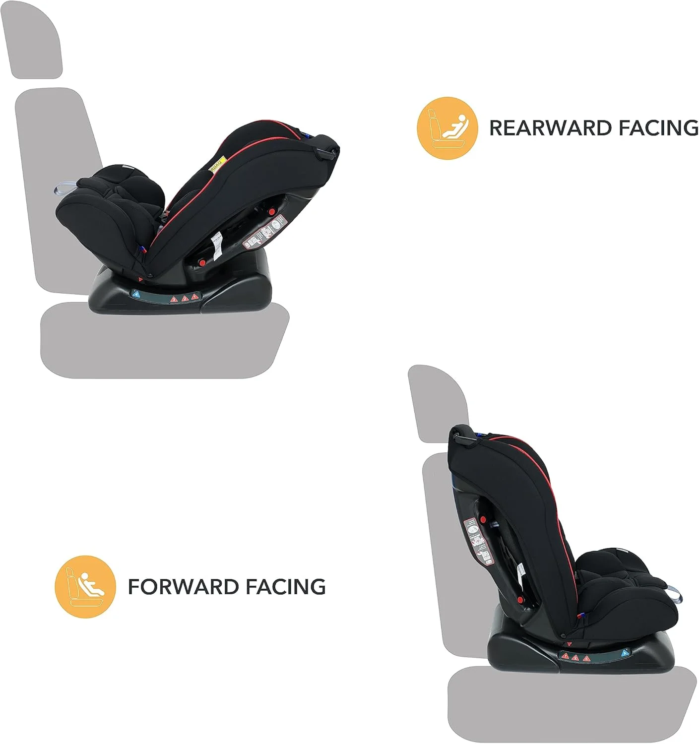 صندلی ماشین کودک/نوزاد 3 در 1 نورتور برونو، طراحی باریک و راحت - 4 حالت خوابیده 5 نقطه مهار ایمنی - زاویه 143 درجه از 0 ماهگی تا 7 سالگی (گروه 0+/1/2)، تا 25 کیلوگرم