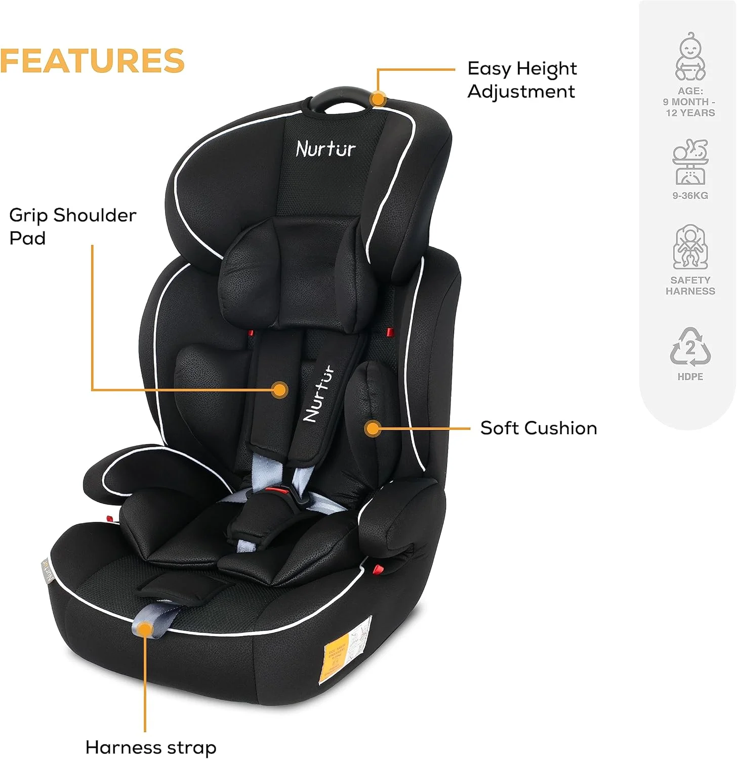صندلی ماشین کودک همه کاره Nurtur Ragnar، طراحی فوق العاده باریک با قابلیت استفاده رو به عقب، رو به جلو و تقویت کننده موقعیت کمربند صندلی ماشین کودک همه کاره Nurtur Ragnar، طراحی فوق العاده باریک با قابلیت استفاده رو به عقب، رو به جلو و تقویت کننده موقعیت کمربند