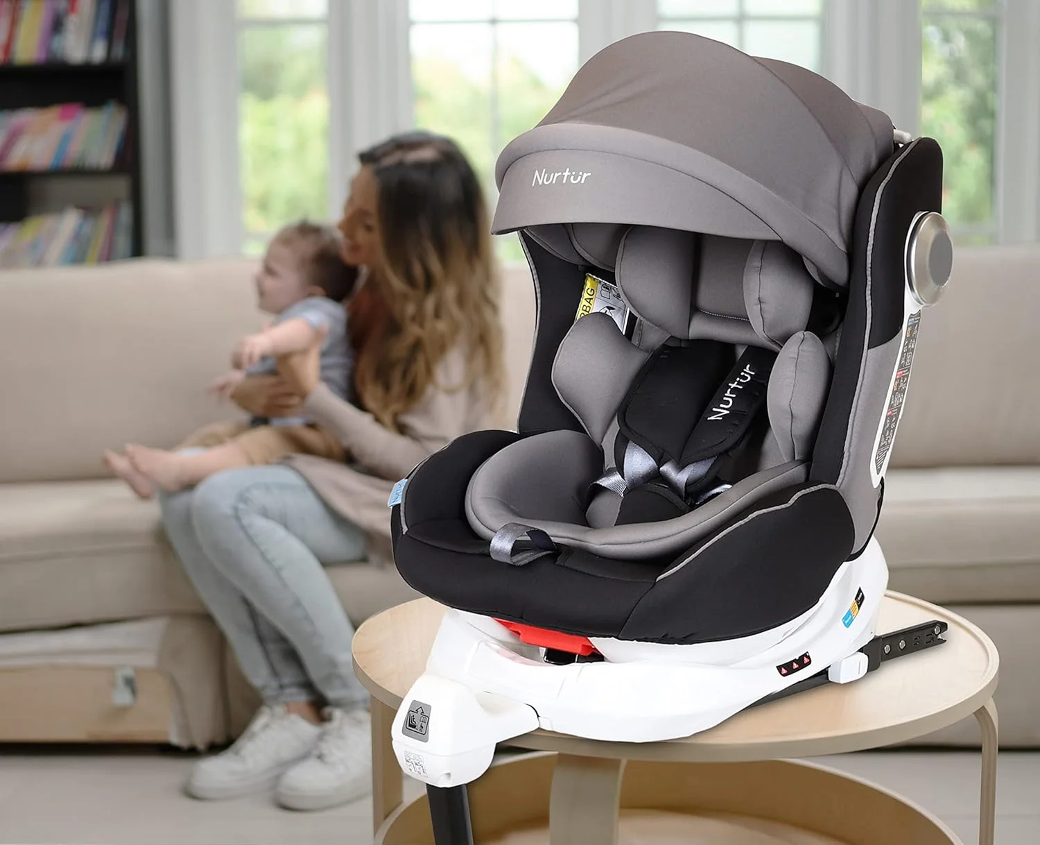 صندلی ماشین کودک/نوزاد 4 در 1 نورتور لیبرتی - چرخش 360 درجه - پشتیبانی پا - ISOFIX - تکیه گاه سر قابل تنظیم 10 حالته با سایبان - 0 ماه تا 12 سال (گروه 0+/1/2/3)، تا 36 کیلوگرم - کرم تیره صندلی ماشین کودک/نوزاد 4 در 1 نورتور لیبرتی - چرخش 360 درجه - پشتیبانی پا - ISOFIX - تکیه گاه سر قابل تنظیم 10 حالته با سایبان - 0 ماه تا 12 سال (گروه 0+/1/2/3)، تا 36 کیلوگرم - کرم تیره