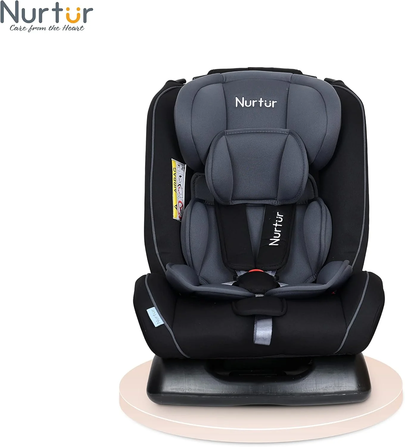 صندلی ماشین کودک/بچه نورتر اتو 4 در 1 - دارای 4 حالت خواب - کمربند ایمنی 5 نقطه ای - تکیه گاه سر قابل تنظیم 10 حالته، از 0 ماهگی تا 12 سالگی (گروه 0+/1/2/3)، تا 36 کیلوگرم - سرمه ای/مشکی