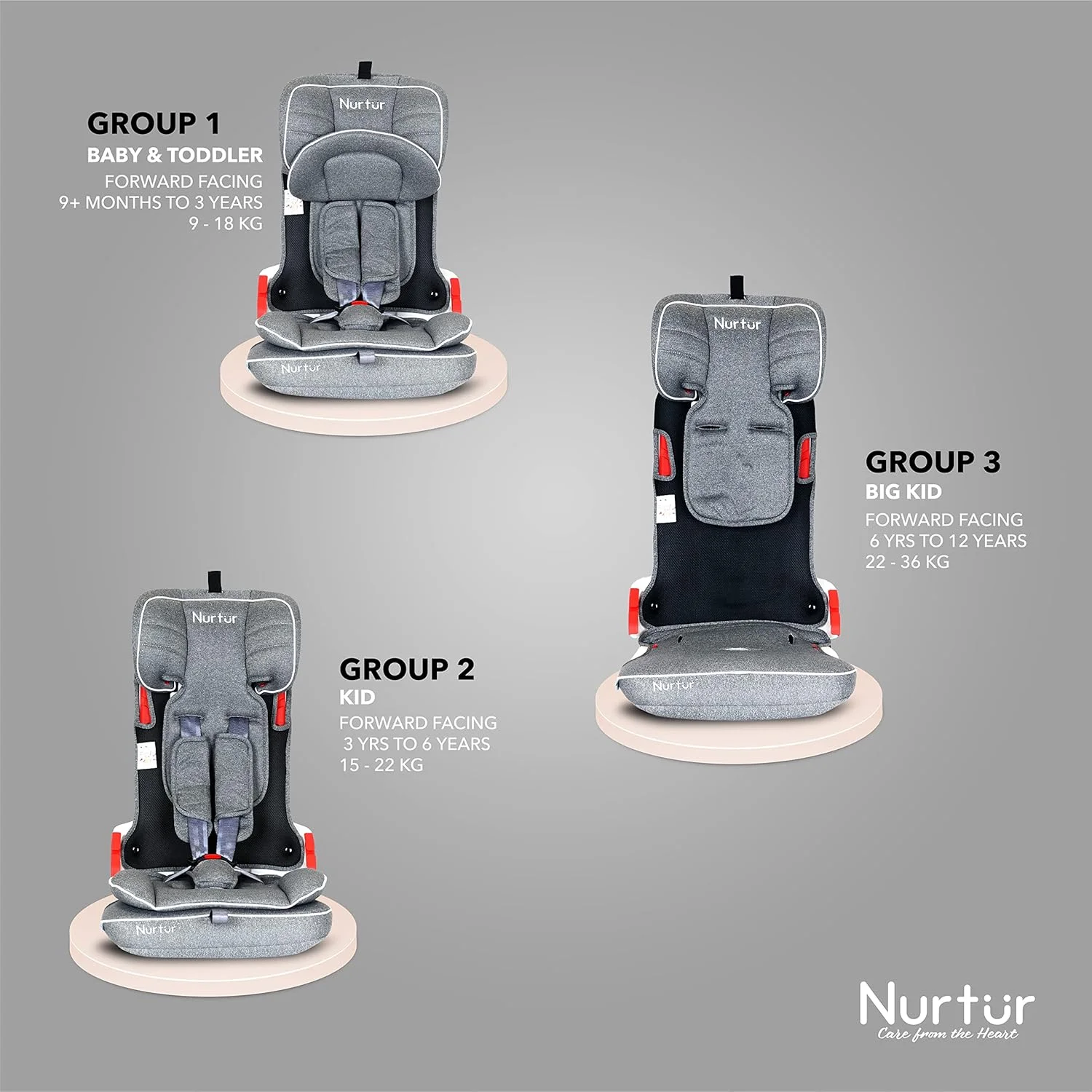 صندلی ماشین تاشو و جمع و جور کودک/نوزاد نورتر ماوریک، دارای سیستم ISOFIX، دارای زیر سری قابل تنظیم 10 حالته، مناسب برای 9 ماه تا 12 سال، گروه 1/2/3، تا 36 کیلوگرم - خاکستری روشن صندلی ماشین تاشو و جمع و جور کودک/نوزاد نورتر ماوریک، دارای سیستم ISOFIX، دارای زیر سری قابل تنظیم 10 حالته، مناسب برای 9 ماه تا 12 سال، گروه 1/2/3، تا 36 کیلوگرم - خاکستری روشن