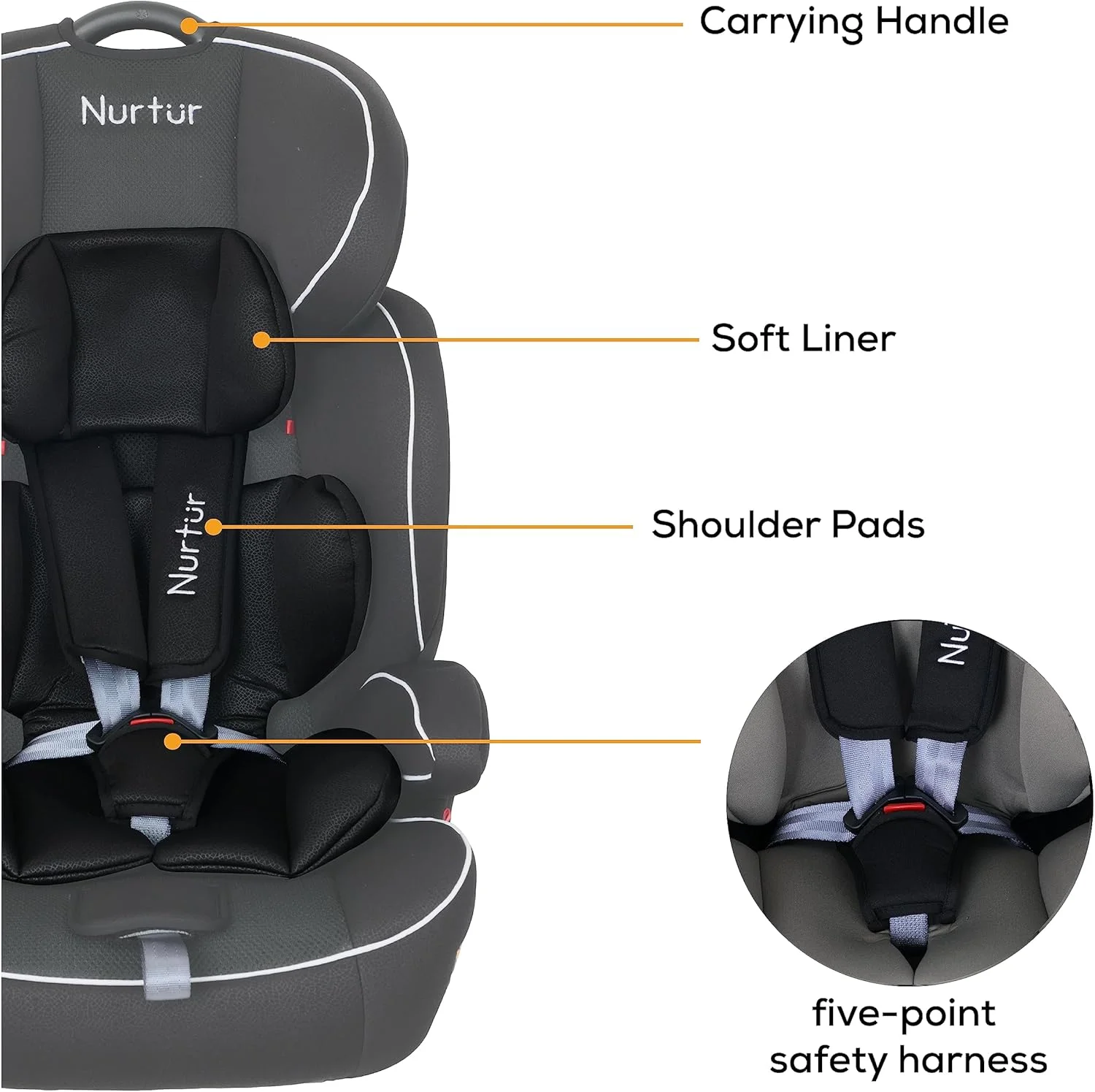 صندلی ماشین کودک همه کاره Nurtur Ragnar، طراحی فوق العاده باریک با قابلیت استفاده رو به عقب، رو به جلو و تقویت کننده موقعیت کمربند صندلی ماشین کودک همه کاره Nurtur Ragnar، طراحی فوق العاده باریک با قابلیت استفاده رو به عقب، رو به جلو و تقویت کننده موقعیت کمربند