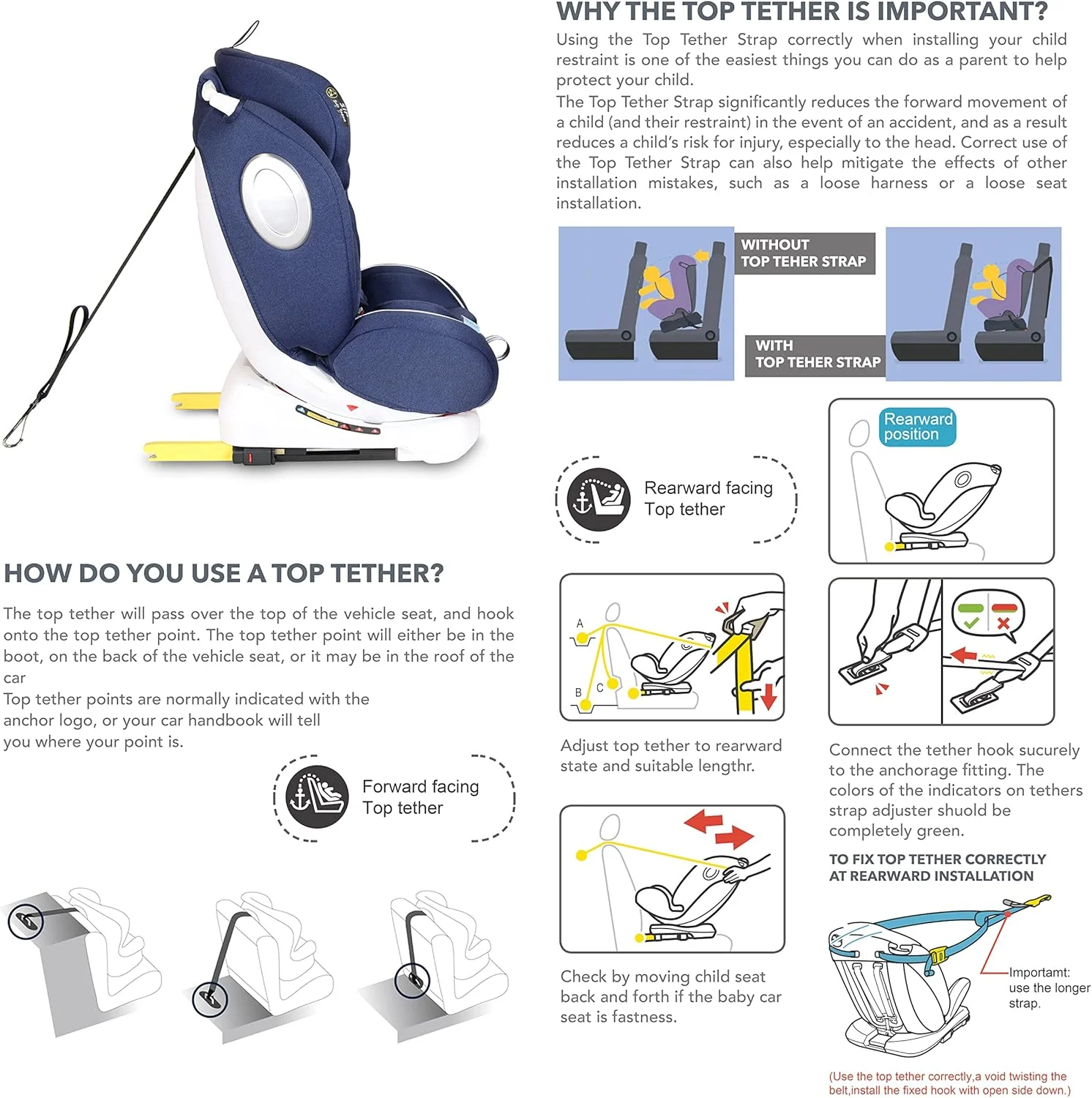 صندلی ماشین کودک/بچه نورتر اولترا 4 در 1 - چرخش 360 درجه - ISOFIX - تکیه گاه سر و سایبان قابل تنظیم 9 حالته - 0 ماه تا 12 سال (گروه 0+/1/2/3)، تا 36 کیلوگرم - آبی