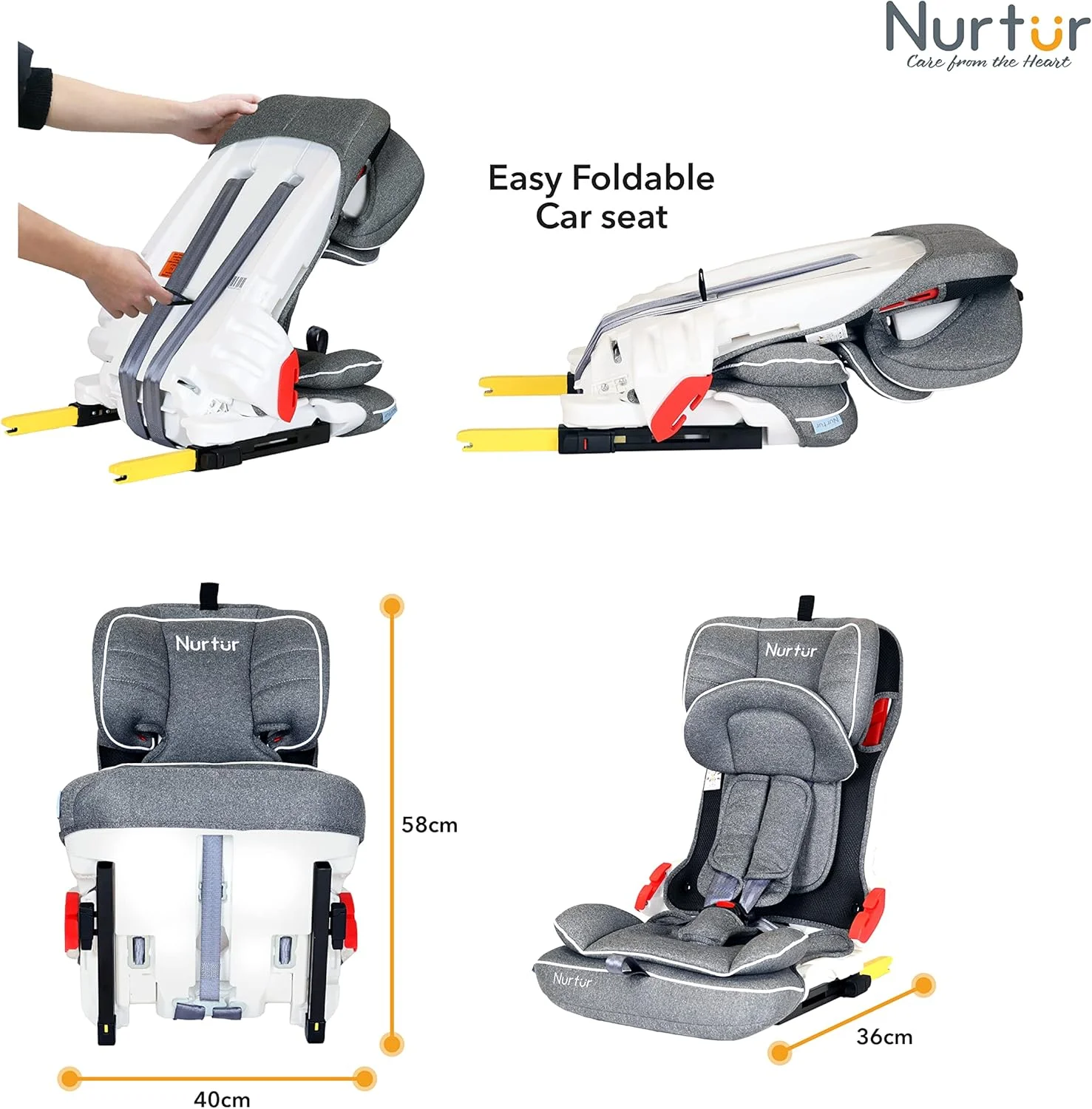 صندلی ماشین تاشو و جمع و جور کودک/نوزاد نورتر ماوریک، دارای سیستم ISOFIX، دارای زیر سری قابل تنظیم 10 حالته، مناسب برای 9 ماه تا 12 سال، گروه 1/2/3، تا 36 کیلوگرم - خاکستری روشن صندلی ماشین تاشو و جمع و جور کودک/نوزاد نورتر ماوریک، دارای سیستم ISOFIX، دارای زیر سری قابل تنظیم 10 حالته، مناسب برای 9 ماه تا 12 سال، گروه 1/2/3، تا 36 کیلوگرم - خاکستری روشن