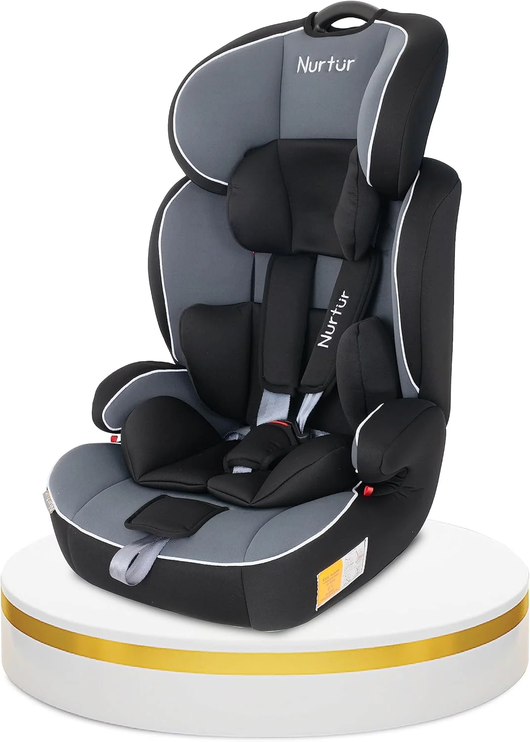 صندلی خودروی تبدیل‌شونده همه‌کاره Nurtur Ragnar، طراحی فوق‌العاده باریک با قابلیت استفاده رو به عقب، رو به جلو و تقویت‌کننده کمربند - نارنجی/مشکی