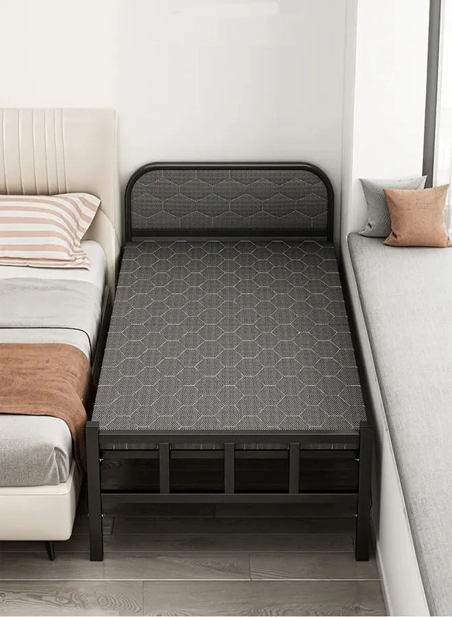 NKX Portable Foldaway household Simple Bed companion with Lambwool Matress 90 cm NKX Portable Foldaway household Simple Bed companion with Lambwool Matress 90 cm