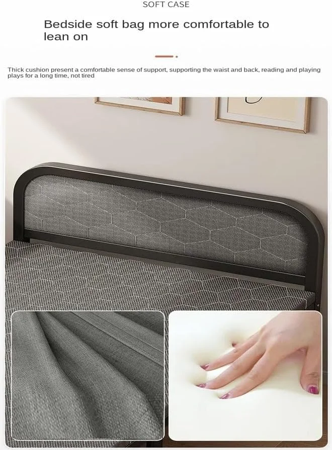 NKX Portable Foldaway household Simple Bed companion with Lambwool Matress 90 cm NKX Portable Foldaway household Simple Bed companion with Lambwool Matress 90 cm
