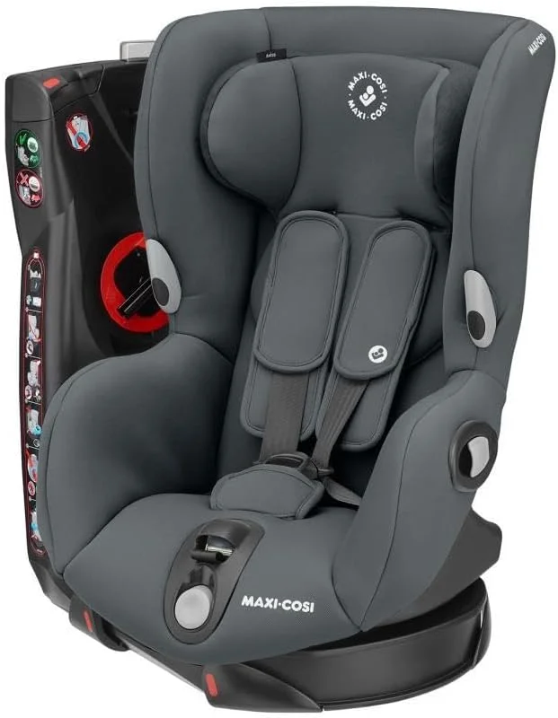 صندلی خودرو کودک چرخان Maxi-Cosi Axiss، تنظیم کننده کمربند، صندلی چرخان، موقعیت های تکیه گاه چندگانه، تنظیم کمربند و تکیه گاه سر، 9 ماه تا 4 سال، گرافیت معتبر