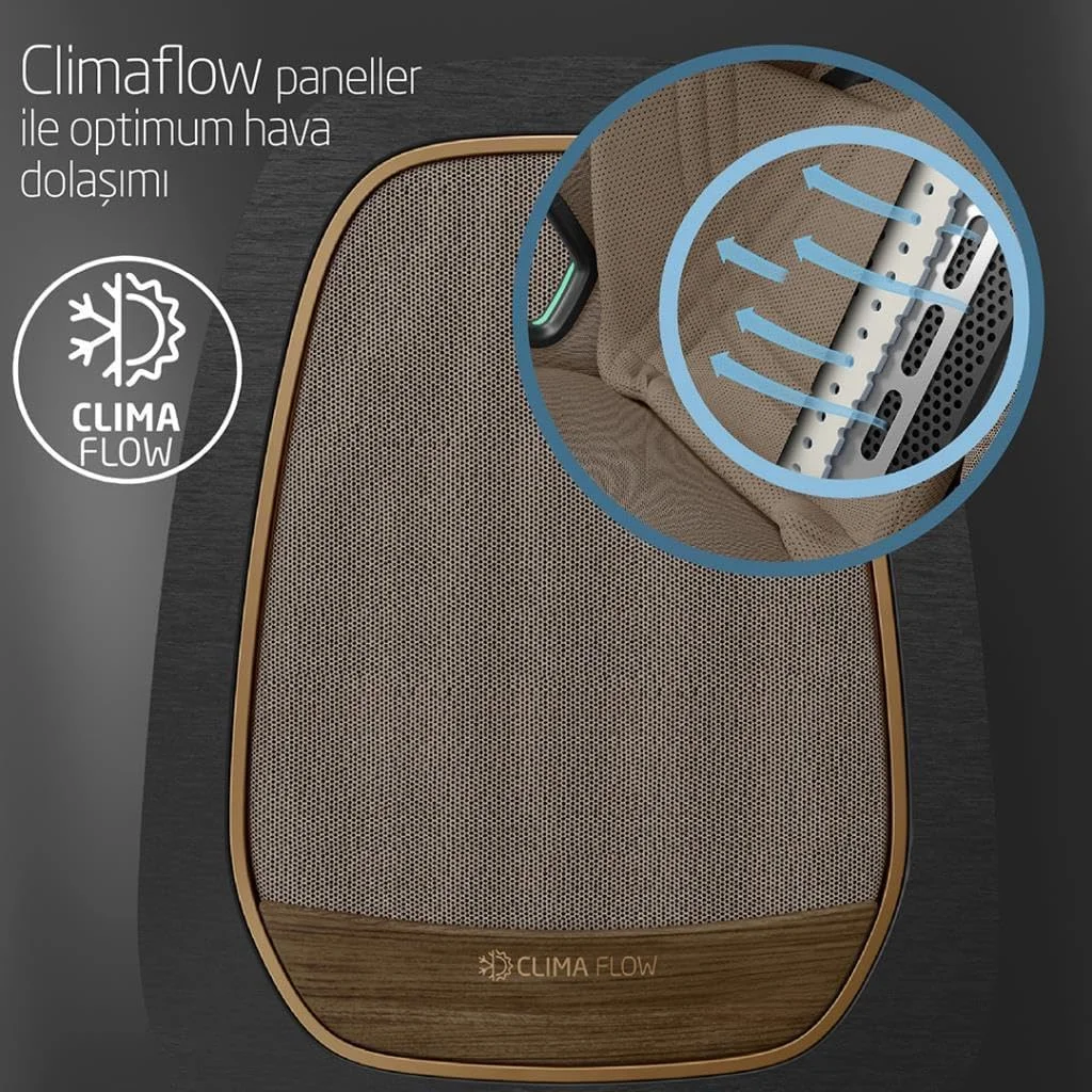 صندلی ماشین کودک مکسی-کوزی امرالد 360 پرو، محافظت جانبی G-CELL، کمربند ایمنی آسان، Climaflow برای کنترل دما، SlideTech، مناسب از 0 تا 12 سال، ترافل اصیل