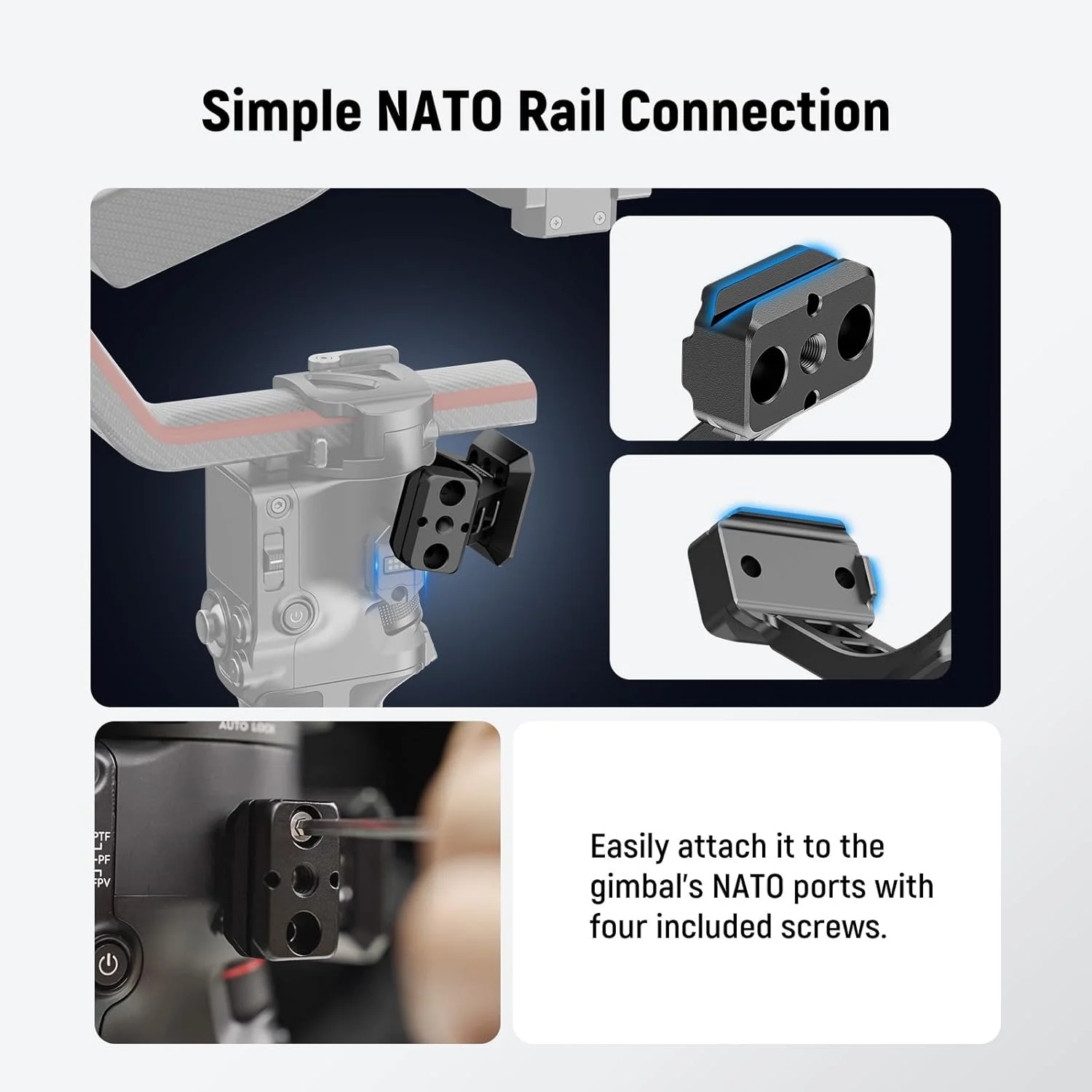 آداپتور اتصال NEEWER برای RS3 Pro و RS4 Pro، صفحه رهاسازی سریع نوع Arca با ریل NATO سازگار با SmallRig Shoulder Rig V Mount Battery DJI RS 3 PRO RS 4 PRO Gimbal Stabilizer، GA030P آداپتور اتصال NEEWER برای RS3 Pro و RS4 Pro، صفحه رهاسازی سریع نوع Arca با ریل NATO سازگار با SmallRig Shoulder Rig V Mount Battery DJI RS 3 PRO RS 4 PRO Gimbal Stabilizer، GA030P