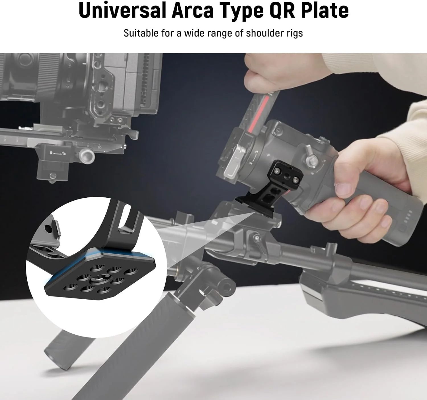 آداپتور اتصال NEEWER برای RS3 Pro و RS4 Pro، صفحه رهاسازی سریع نوع Arca با ریل NATO سازگار با SmallRig Shoulder Rig V Mount Battery DJI RS 3 PRO RS 4 PRO Gimbal Stabilizer، GA030P آداپتور اتصال NEEWER برای RS3 Pro و RS4 Pro، صفحه رهاسازی سریع نوع Arca با ریل NATO سازگار با SmallRig Shoulder Rig V Mount Battery DJI RS 3 PRO RS 4 PRO Gimbal Stabilizer، GA030P
