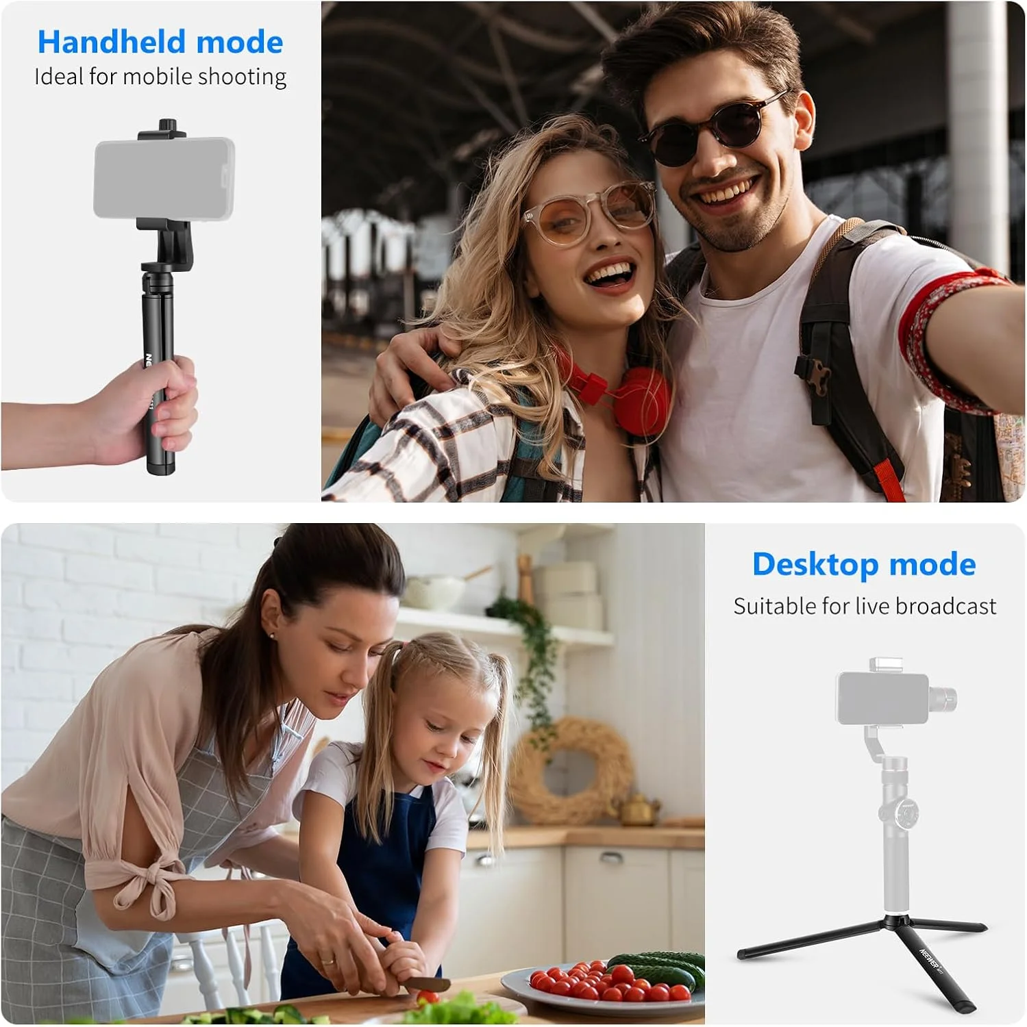 سه پایه فلزی کوچک NEEWER برای GoPro Insta360 DJI، پایه رومیزی، سه پایه رومیزی قابل حمل سازگار با دسته گیمبال، تثبیت کننده، دوربین DSLR سه پایه فلزی کوچک NEEWER برای GoPro Insta360 DJI، پایه رومیزی، سه پایه رومیزی قابل حمل سازگار با دسته گیمبال، تثبیت کننده، دوربین DSLR