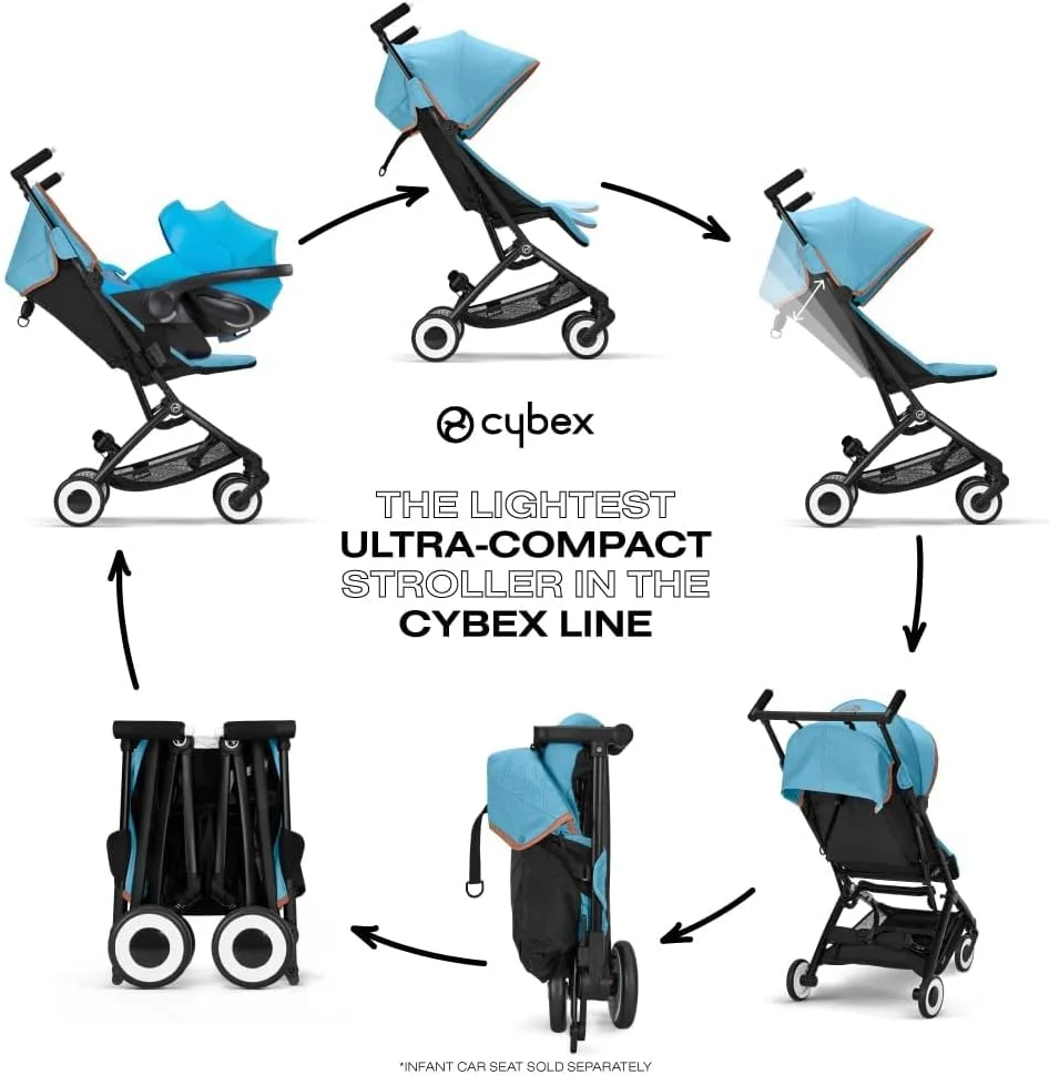 کالسکه بچه سایبکس Libelle 2 فوق العاده جمع و جور و سبک وزن با سایبان ضد آفتاب UPF 50+ برای نوزادان و کودکان نوپا - سازگار با حمل در کابین هواپیما - سازگار با صندلی های ماشین سایبکس کالسکه بچه سایبکس Libelle 2 فوق العاده جمع و جور و سبک وزن با سایبان ضد آفتاب UPF 50+ برای نوزادان و کودکان نوپا - سازگار با حمل در کابین هواپیما - سازگار با صندلی های ماشین سایبکس