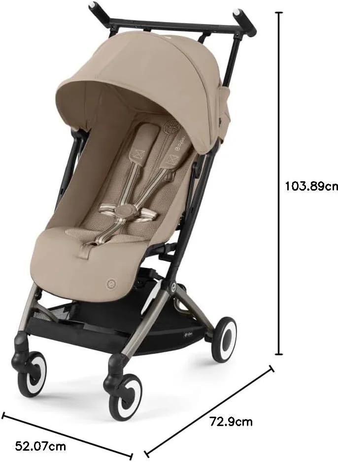 کالسکه مسافرتی سبک وزن کودک سایبکس لیبل با تاشو فوق العاده جمع و جور، سیستم تعلیق نرم و تکیه گاه قابل تنظیم با یک دست، آماده سیستم مسافرتی، بژ بادامی کالسکه مسافرتی سبک وزن کودک سایبکس لیبل با تاشو فوق العاده جمع و جور، سیستم تعلیق نرم و تکیه گاه قابل تنظیم با یک دست، آماده سیستم مسافرتی، بژ بادامی