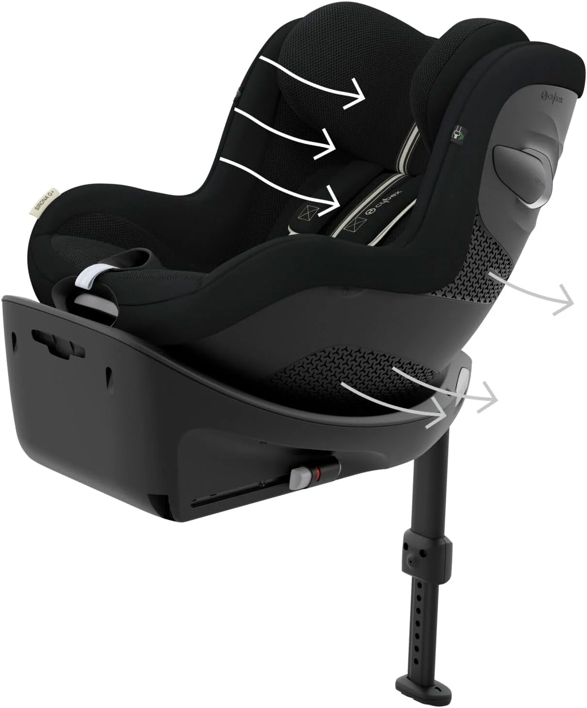 صندلی ماشین کودک سایبکس گلد PU1 Sirona G i-Size Plus، مشکی ماه