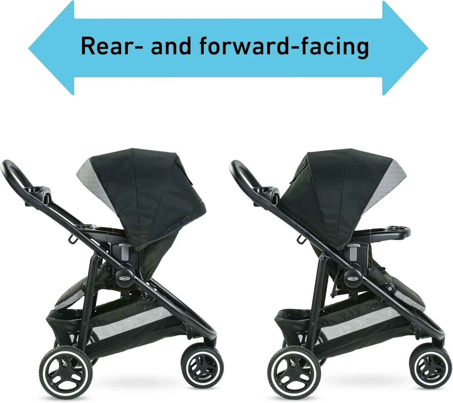 ست مسافرتی گراکو Modes 3 Lite Platinum با صندلی قابل تنظیم و برگشت پذیر، تاشو با یک دست، فریم سبک وزن و صندلی ماشین کودک SnugRide SnugLock 35 DLX، Wit