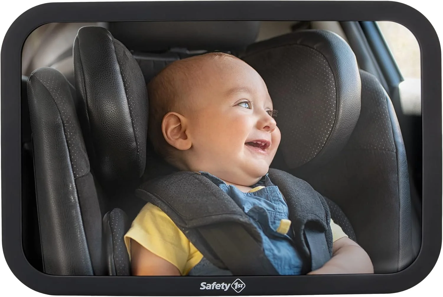 آینه پشت صندلی خودرو کودک Safety 1st برای دیدن نوزاد در صندلی عقب، شیشه محدب نشکن و عریض، مشکی
