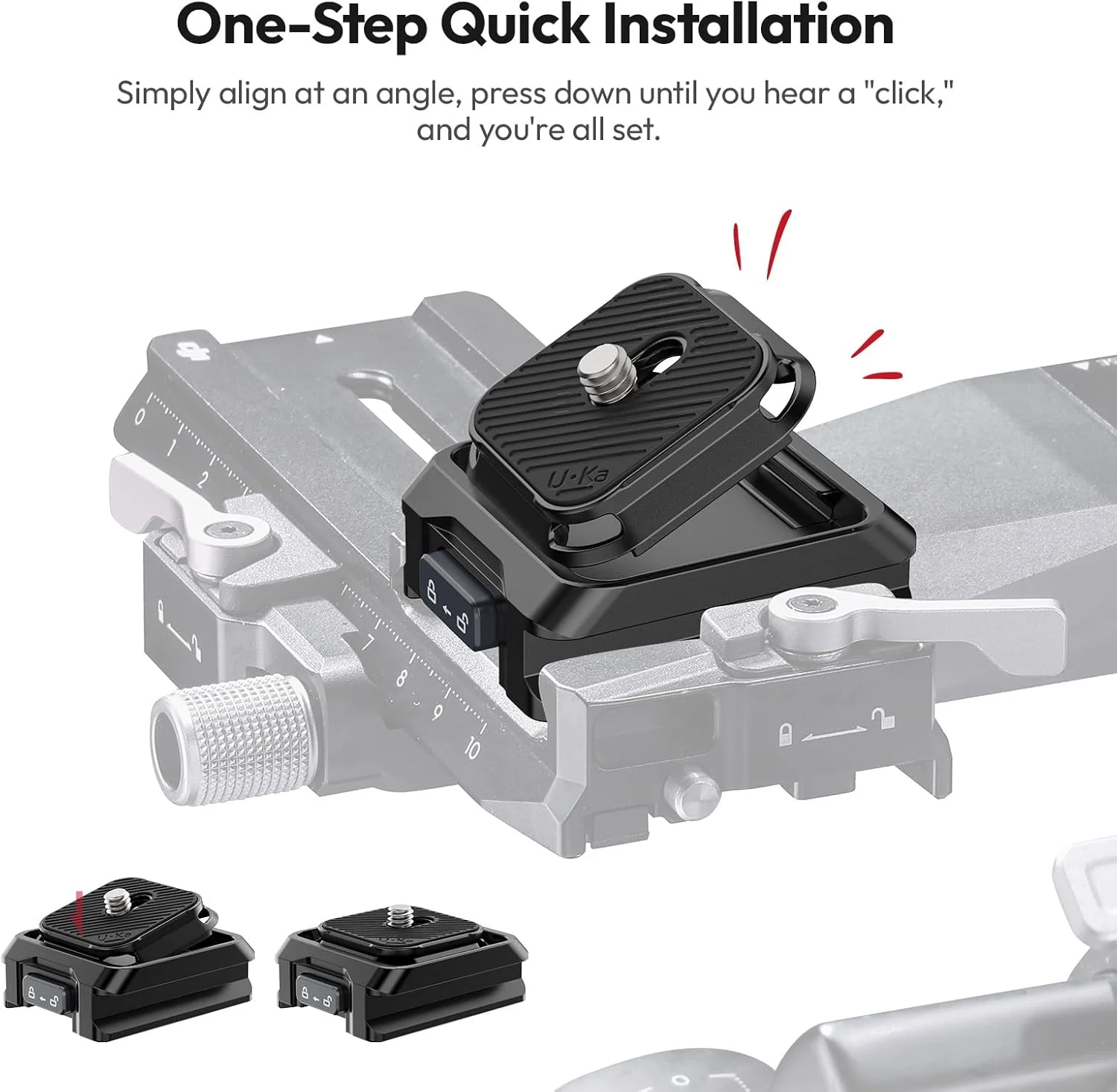 ULANZI Uka Camera Quick Release Plate and Base Kit C007, Camera Tripod Plate, Uka Stabilizer Quick-Release Kit, Effortless Setup & Secure Mount for DJI RS2/3/4 & Arca-Swiss ULANZI Uka Camera Quick Release Plate and Base Kit C007, Camera Tripod Plate, Uka Stabilizer Quick-Release Kit, Effortless Setup & Secure Mount for DJI RS2/3/4 & Arca-Swiss