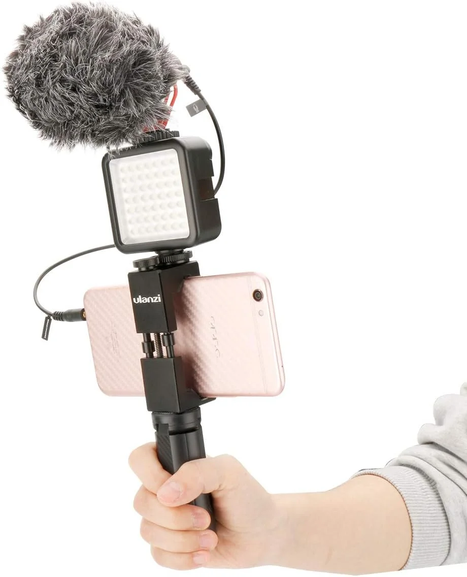پایه سه پایه کوچک Ulanzi برای مونوپاد استیک سلفی، تثبیت کننده روی دوربین های DSLR تلفن همراه، پایه رومیزی تاشو قابل حمل برای پروژکتور برای گیمبال ZHIYUN Smooth Q/Smooth 4/Feiyu/OSMO Mobile 2