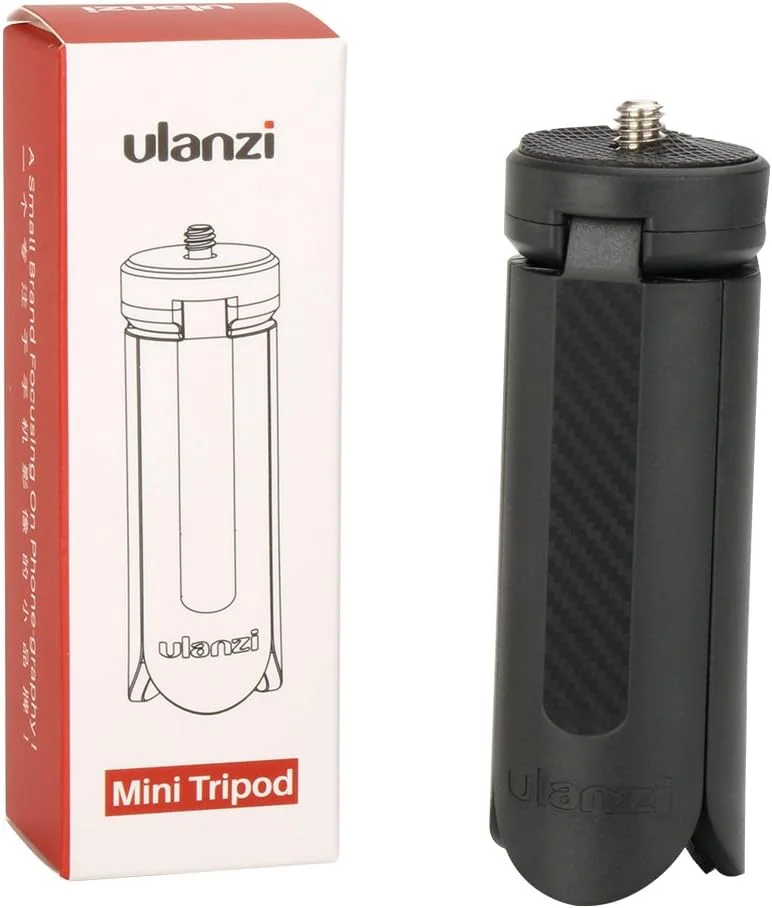 پایه سه پایه کوچک Ulanzi برای مونوپاد استیک سلفی، تثبیت کننده روی دوربین های DSLR تلفن همراه، پایه رومیزی تاشو قابل حمل برای پروژکتور برای گیمبال ZHIYUN Smooth Q/Smooth 4/Feiyu/OSMO Mobile 2