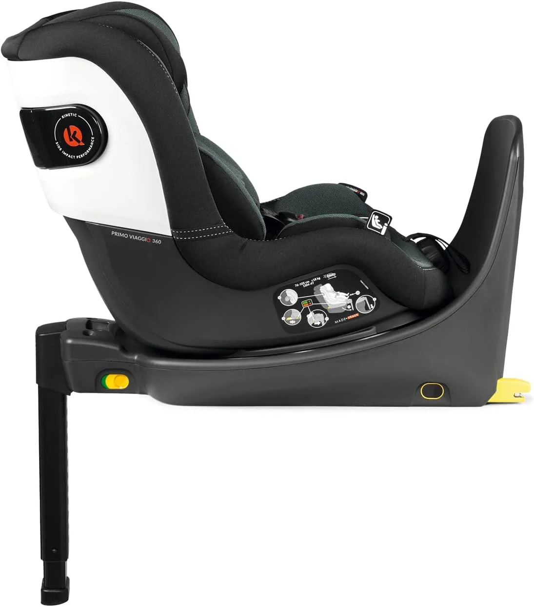 صندلی ماشین چرخشی 360 درجه Peg Perego Primo Viaggio به همراه پایه i-Size، رو به عقب و رو به جلو از بدو تولد تا 4 سالگی (0-18 کیلوگرم)، چرخش 360 درجه برای دسترسی آسان، تکیه گاه قابل تنظیم - Lunar، متوسط صندلی ماشین چرخشی 360 درجه Peg Perego Primo Viaggio به همراه پایه i-Size، رو به عقب و رو به جلو از بدو تولد تا 4 سالگی (0-18 کیلوگرم)، چرخش 360 درجه برای دسترسی آسان، تکیه گاه قابل تنظیم - Lunar، متوسط