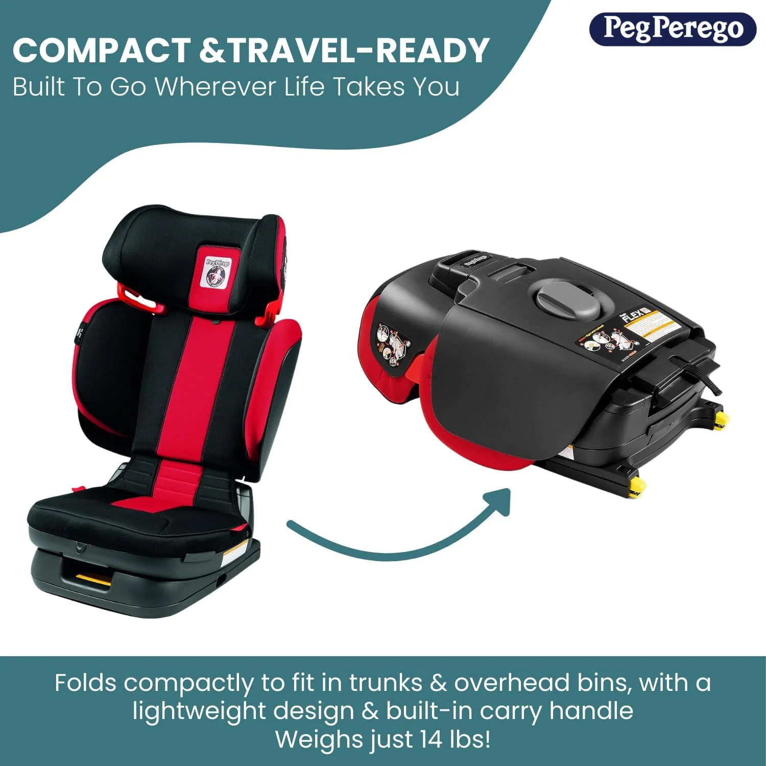 بوستر پگ پرگو Viaggio Flex 120، تنظیم کامل 4 بعدی برای ایمنی و راحتی، بدون دسته، تاشو جمع و جور برای مسافرت، 18-54 کیلوگرم، ساخت ایتالیا، شیرین بیان (مشکی) بوستر پگ پرگو Viaggio Flex 120، تنظیم کامل 4 بعدی برای ایمنی و راحتی، بدون دسته، تاشو جمع و جور برای مسافرت، 18-54 کیلوگرم، ساخت ایتالیا، شیرین بیان (مشکی)