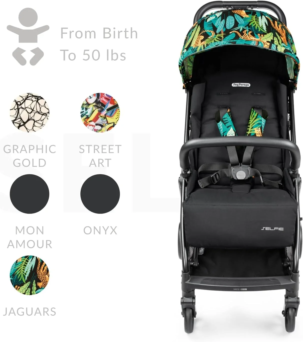 کالسکه پگ پرگو سلفی - تاشو خودکار، سبک وزن، جمع و جور - سازگار با تمام صندلی های ماشین کودک پریمو وییاجو 4-35 - ساخت ایتالیا - جگوار (مشکی) کالسکه پگ پرگو سلفی - تاشو خودکار، سبک وزن، جمع و جور - سازگار با تمام صندلی های ماشین کودک پریمو وییاجو 4-35 - ساخت ایتالیا - جگوار (مشکی)