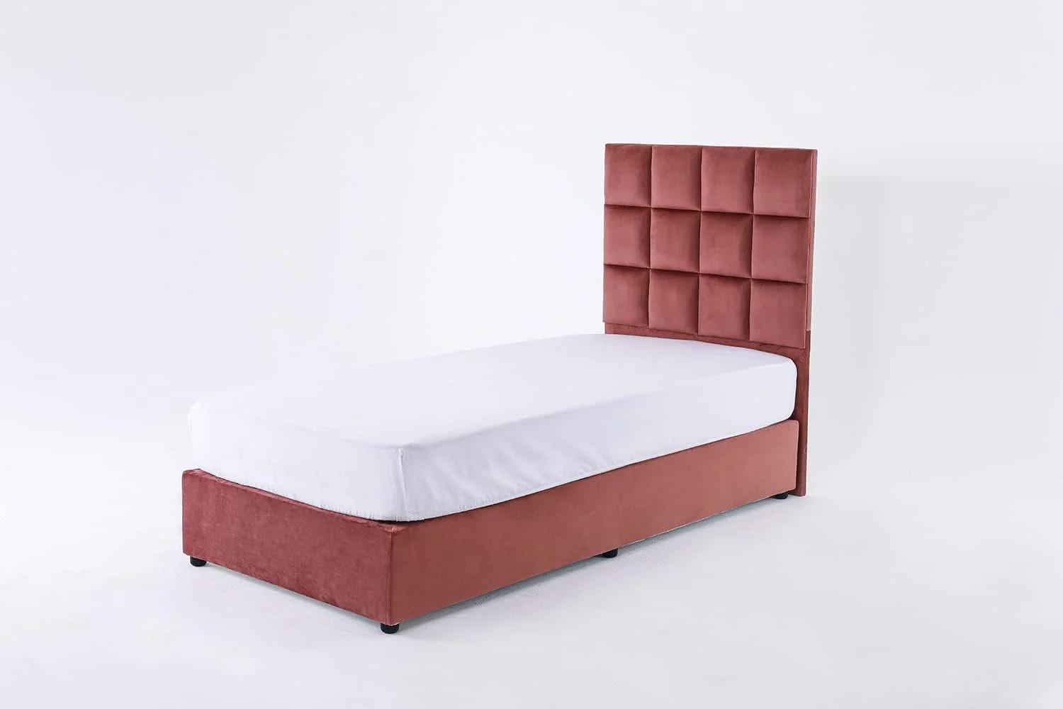 تخت یک نفره اولگا Pan Emirates Home Furnishings مخمل 90X200 صورتی تخت یک نفره اولگا Pan Emirates Home Furnishings مخمل 90X200 صورتی