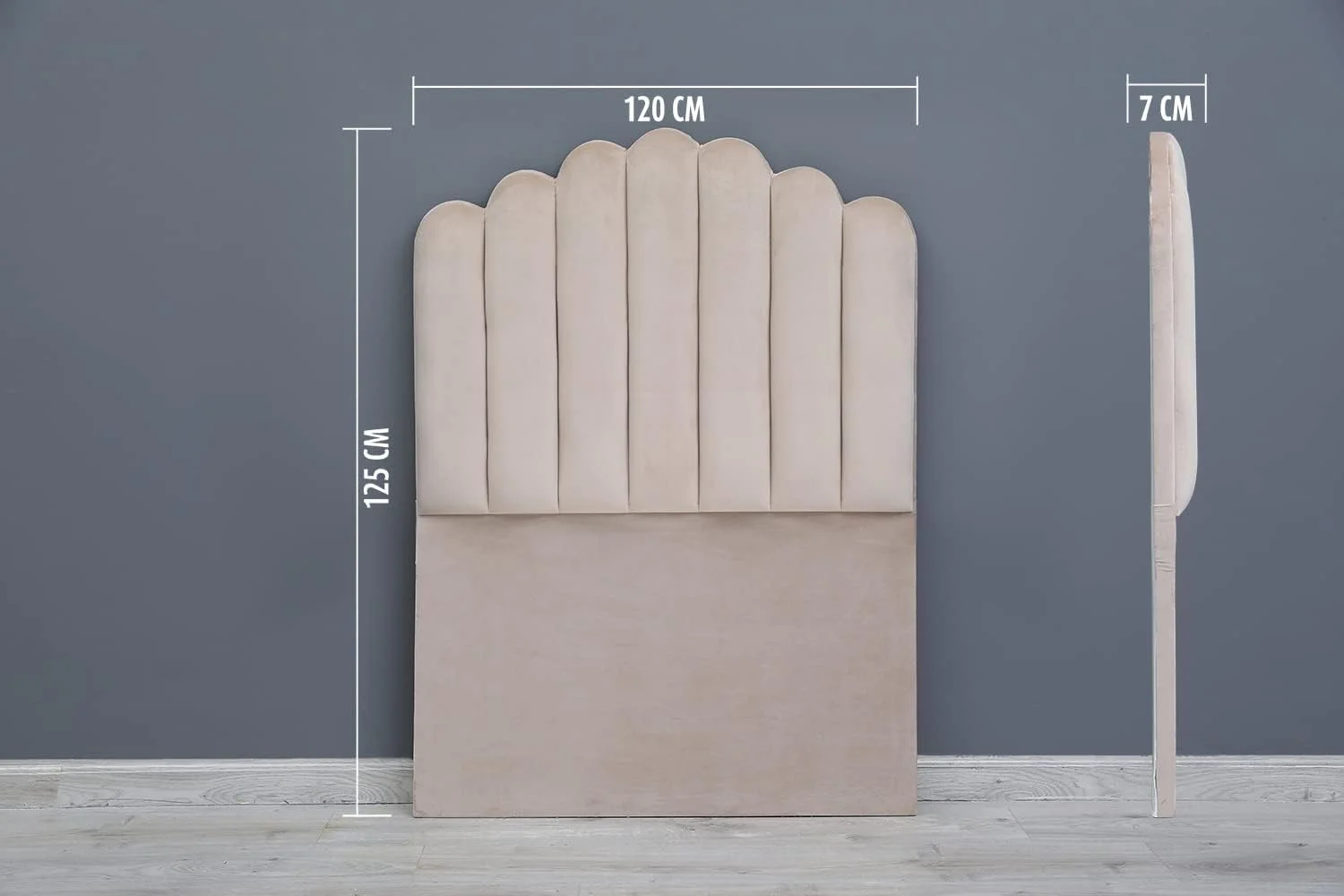 تخت یک نفره آنا از مبلمان خانگی پان امارات، مخمل، 120X200، بژ تخت یک نفره آنا از مبلمان خانگی پان امارات، مخمل، 120X200، بژ