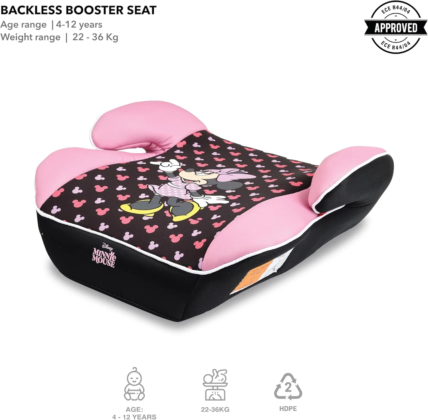 صندلی بوستر کودک دیزنی مینی موس، دارای تکیه گاه دست، نصب آسان، مناسب برای همه خودروها، دارای پایه پهن و نرم، مناسب برای کودکان 4 تا 12 سال گروه 2/3، محصول رسمی دیزنی، چند رنگ صندلی بوستر کودک دیزنی مینی موس، دارای تکیه گاه دست، نصب آسان، مناسب برای همه خودروها، دارای پایه پهن و نرم، مناسب برای کودکان 4 تا 12 سال گروه 2/3، محصول رسمی دیزنی، چند رنگ