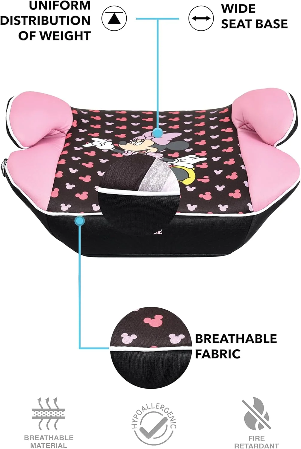 صندلی بوستر کودک دیزنی مینی موس، دارای تکیه گاه دست، نصب آسان، مناسب برای همه خودروها، دارای پایه پهن و نرم، مناسب برای کودکان 4 تا 12 سال گروه 2/3، محصول رسمی دیزنی، چند رنگ صندلی بوستر کودک دیزنی مینی موس، دارای تکیه گاه دست، نصب آسان، مناسب برای همه خودروها، دارای پایه پهن و نرم، مناسب برای کودکان 4 تا 12 سال گروه 2/3، محصول رسمی دیزنی، چند رنگ