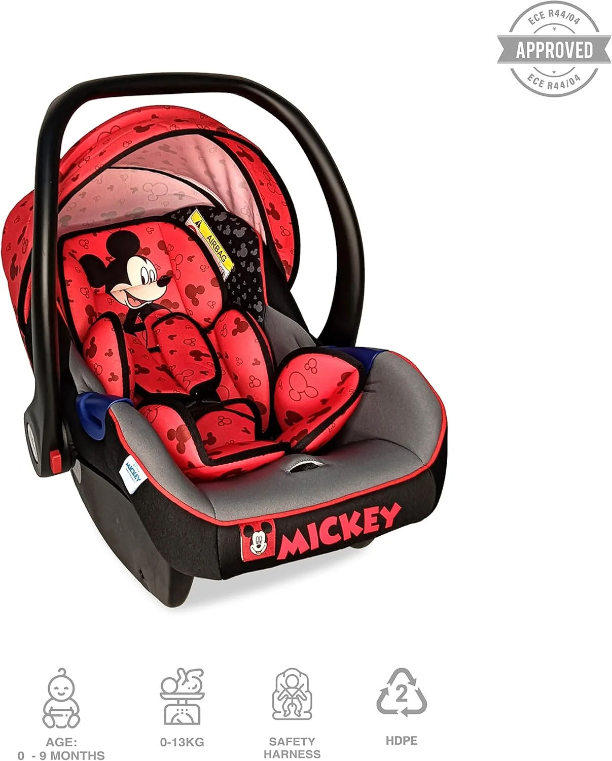 صندلی ماشین/کریر نوزاد دیزنی میکی موس، سایبان و دسته قابل تنظیم، محافظت بیشتر، کمربند ایمنی 3 نقطه ای، مناسب از 0 تا 12 ماهگی، تا 13 کیلوگرم، محصول رسمی دیزنی، چند رنگ صندلی ماشین/کریر نوزاد دیزنی میکی موس، سایبان و دسته قابل تنظیم، محافظت بیشتر، کمربند ایمنی 3 نقطه ای، مناسب از 0 تا 12 ماهگی، تا 13 کیلوگرم، محصول رسمی دیزنی، چند رنگ
