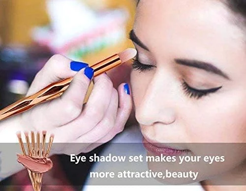 ست برس آرایشی استانهاب، برس های زیبایی صورت و چشم، سایه چشم تک شاخ، خط چشم، کیت ترکیب چین، فونداسیون، ابرو، خط چشم، رژگونه، کانسیلر آرایشی، ابزار برس آرایشی برای دختران (رزگلد_20 عدد)