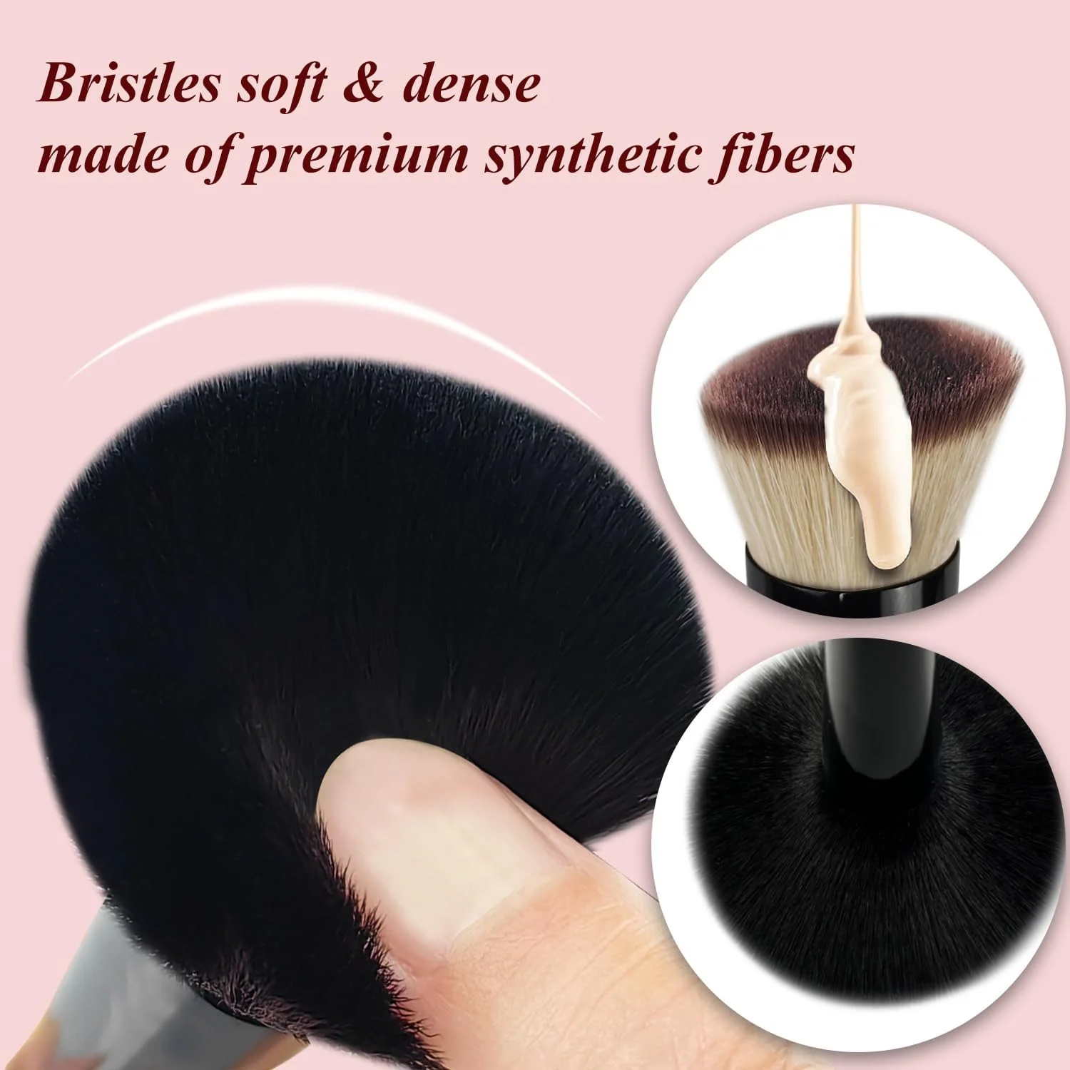 براش آرایشی 4 در 1 Voxora، ست براش مسافرتی، براش همه کاره - براش پودر/رژگونه، براش کرم پودر، براش ترکیب کننده و براش سایه چشم، براش های آرایشی کوچک، جمع و جور و ضروری برای مسافرت