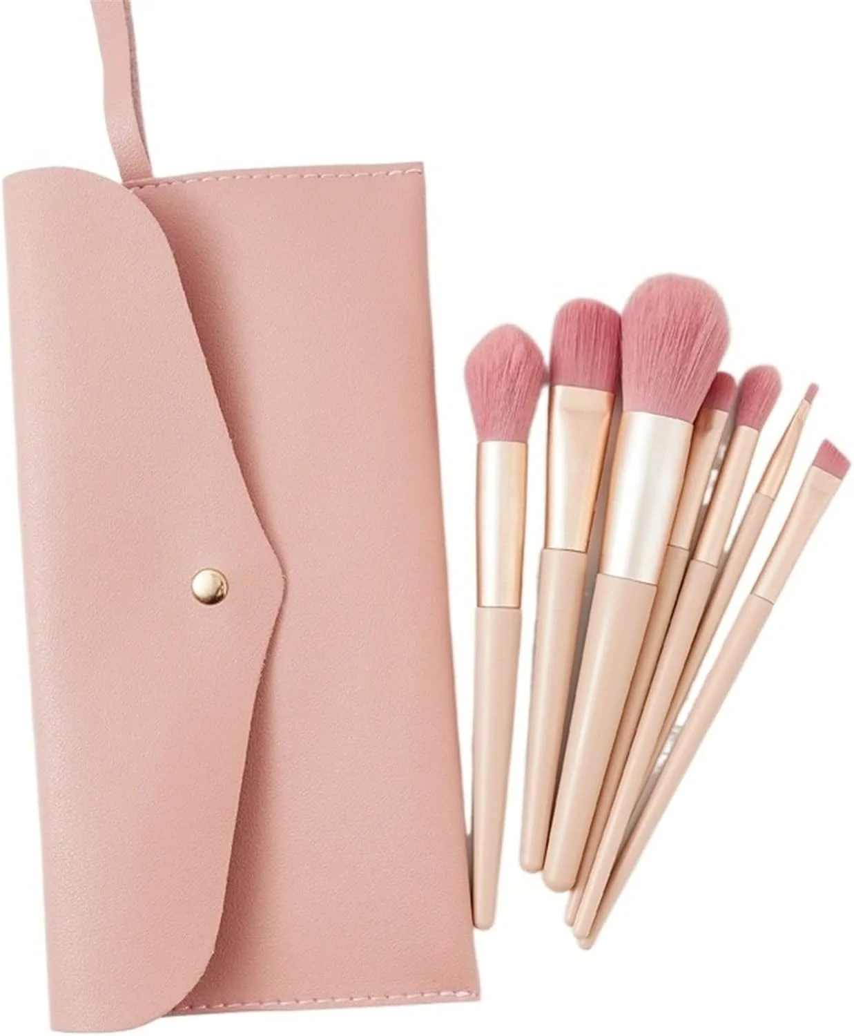ست برس آرایشی VIZCO Maquillaje Rosa Piezas Para Mujer، ابزار آرایشی زیبا و با کیفیت بالا برای استفاده در سفر، سبک جدید