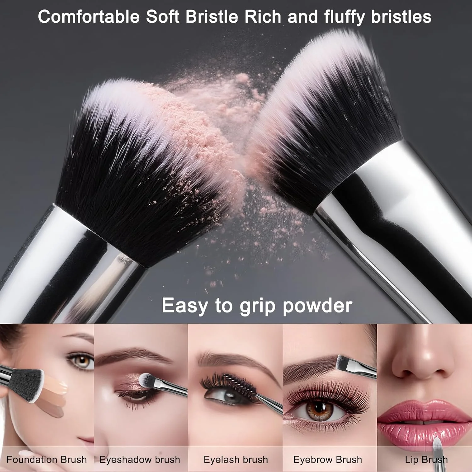 ست برس آرایشی 18 تکه VIVID BEAUTY با موهای مصنوعی فوق العاده نرم، دسته چوبی و کیف نگهداری شیک - ایده آل برای استفاده بی عیب و نقص از آرایش و ترکیب کردن! (مشکی) ست برس آرایشی 18 تکه VIVID BEAUTY با موهای مصنوعی فوق العاده نرم، دسته چوبی و کیف نگهداری شیک - ایده آل برای استفاده بی عیب و نقص از آرایش و ترکیب کردن! (مشکی)