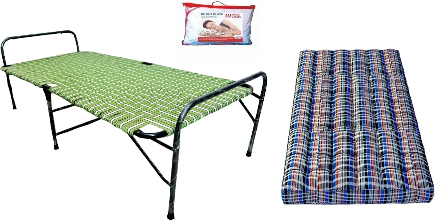 تخت تاشو نیوار هوشمند PS PARVESH با تشک و بالش (ترکیبی) برای منزل (سایز 36x72)