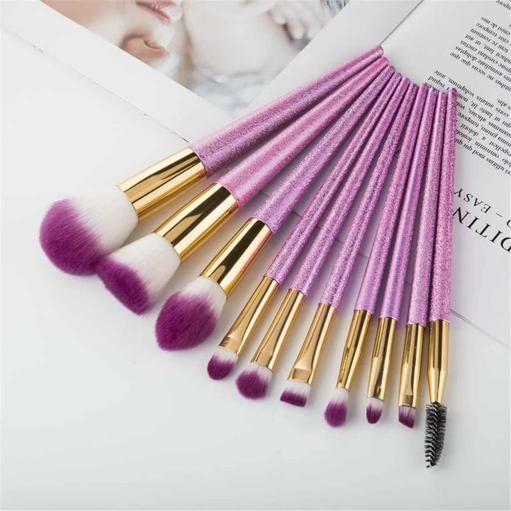 UHJKLA Professional 10pcs 3D Makeup Brushes set Gradient Fan Powder Foundation Brush Eyeshaow Brush kit UHJKLA Professional 10pcs 3D Makeup Brushes set Gradient Fan Powder Foundation Brush Eyeshaow Brush kit