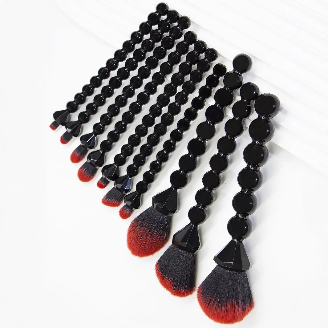 Unique 10PCS Diamond and Pearl Design Makeup Brush Set, COSHINE Cute and Full Complete Powder, Concealer, Blush, Eye Shadow Cosmetic Brushes Kit, black Unique 10PCS Diamond and Pearl Design Makeup Brush Set, COSHINE Cute and Full Complete Powder, Concealer, Blush, Eye Shadow Cosmetic Brushes Kit, black
