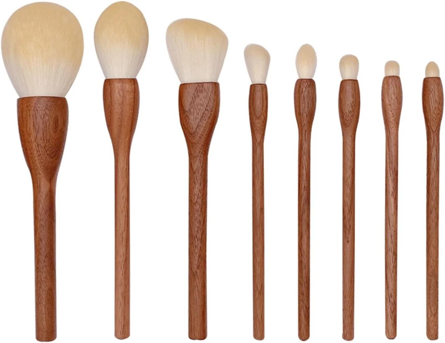 ست براش آرایشی وانام مدل Walnut مجموعه 10 عددی