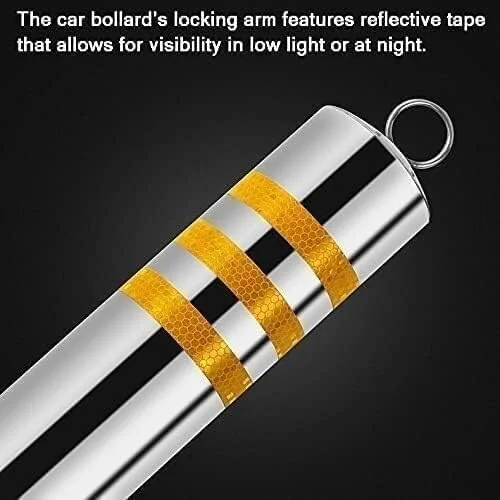 میله محافظ پارکینگ، نرده محافظ پارکینگ، پست امنیتی، موانع پارکینگ سنگین، میله های پارکینگ، مخروط های ایمنی ترافیک، میله استیل ضد زنگ با زنجیر پلاستیکی، محکم و بادوام