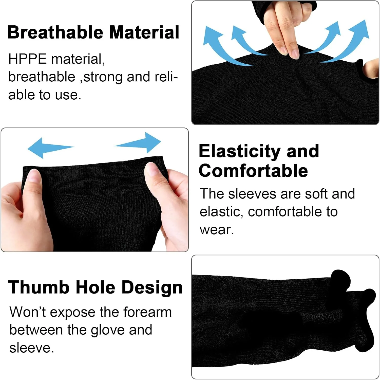 آستین های محافظ بازوی ضد برش سطح 5 JaGely با سوراخ انگشت شست، 18 اینچ، محافظت از بازو، مناسب برای کشاورزی و باغبانی