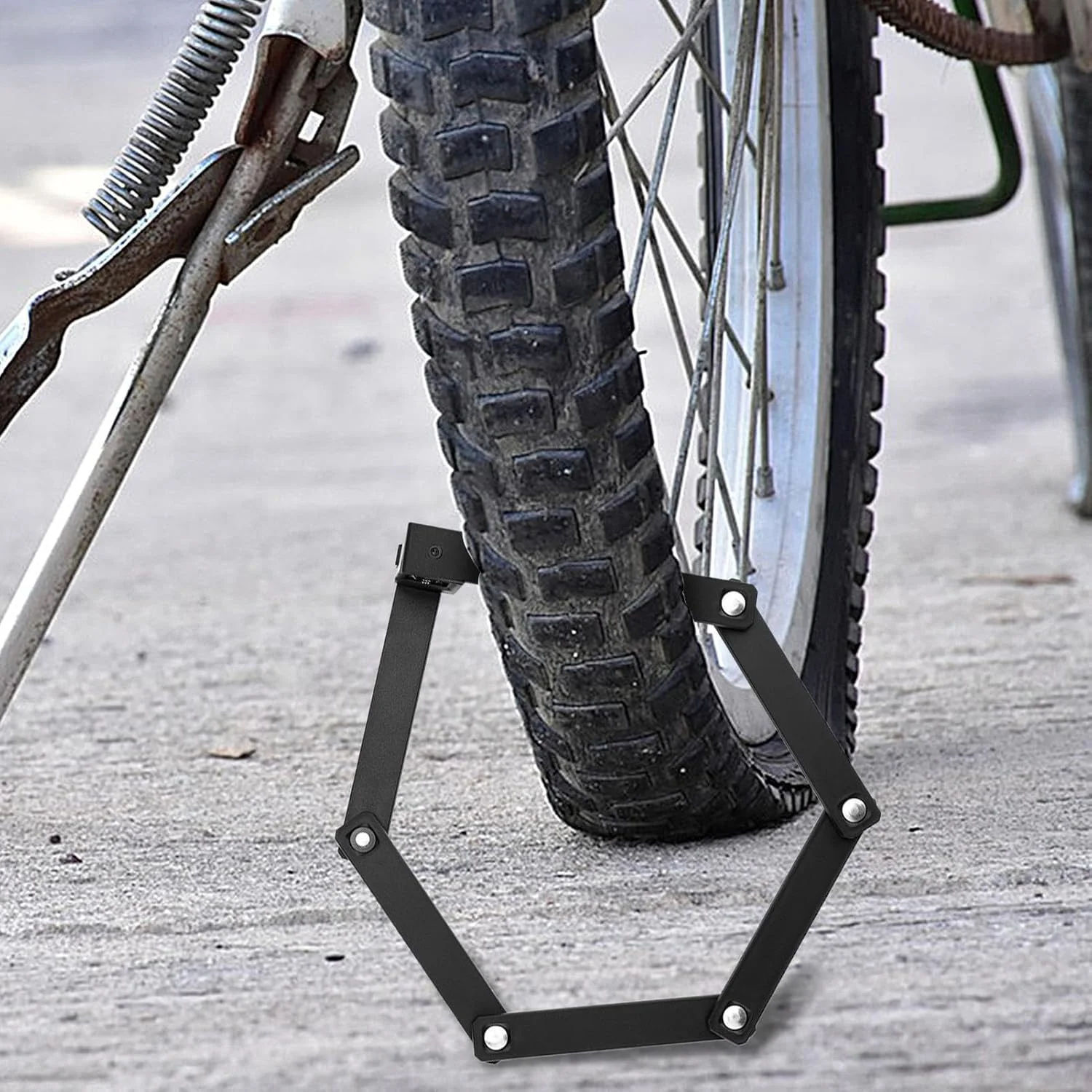 قفل تاشو ضد سرقت دوچرخه | قفل امنیتی بالا - قفل ترکیبی 3 رقمی برای رفت و آمد در محوطه دانشگاه، خرید مواد غذایی، مسافرت، نگهداری آپارتمان، دوچرخه سواری در شهر و محل کار