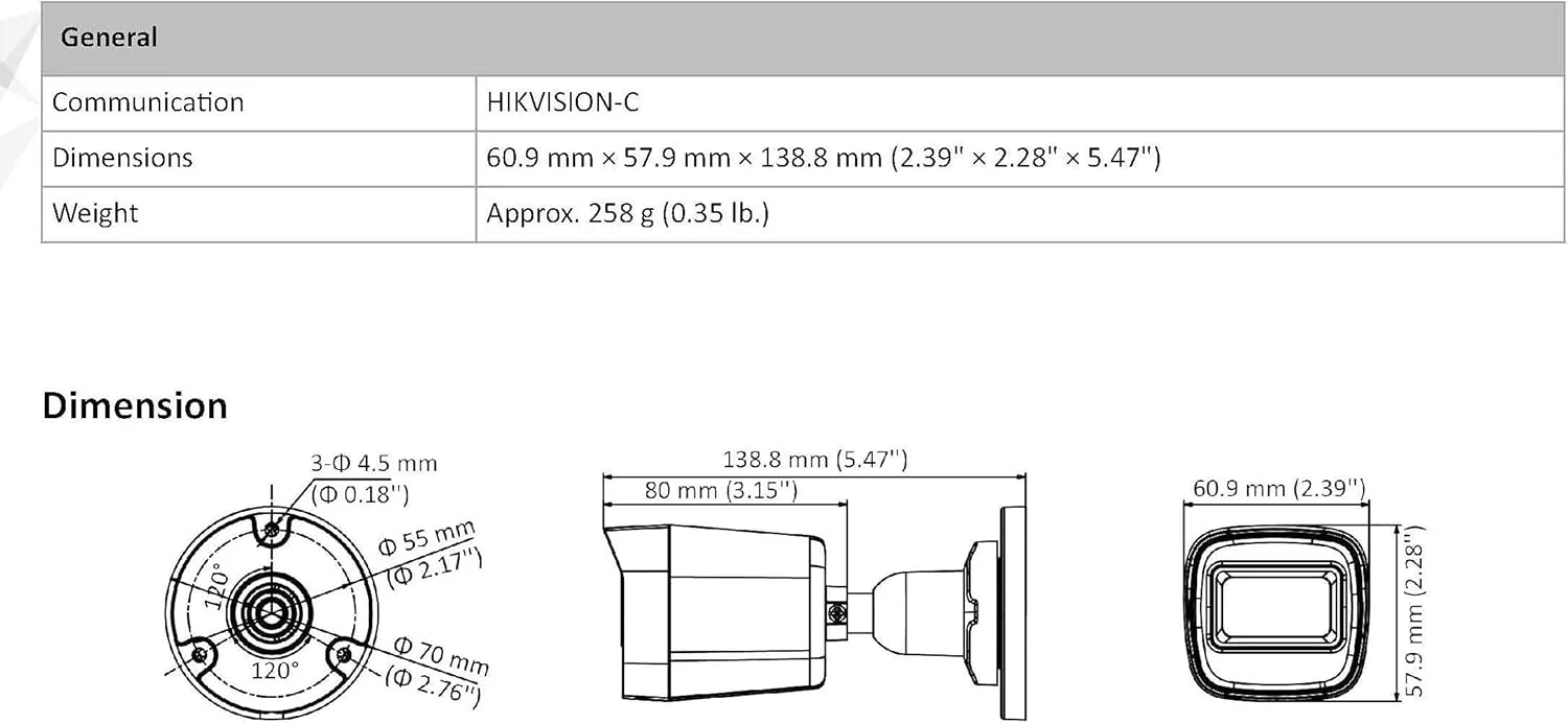 دوربین مینی بولت HD هایک ویژن 4 در 1 توربو آنالوگ IR با لنز ثابت 2.8 میلی متری دارای استاندارد IP67 (DS-2CE16H0T-ITF، تا 5 مگاپیکسل HD-TVI و AHD/ 4 مگاپیکسل CVI) دوربین مینی بولت HD هایک ویژن 4 در 1 توربو آنالوگ IR با لنز ثابت 2.8 میلی متری دارای استاندارد IP67 (DS-2CE16H0T-ITF، تا 5 مگاپیکسل HD-TVI و AHD/ 4 مگاپیکسل CVI)