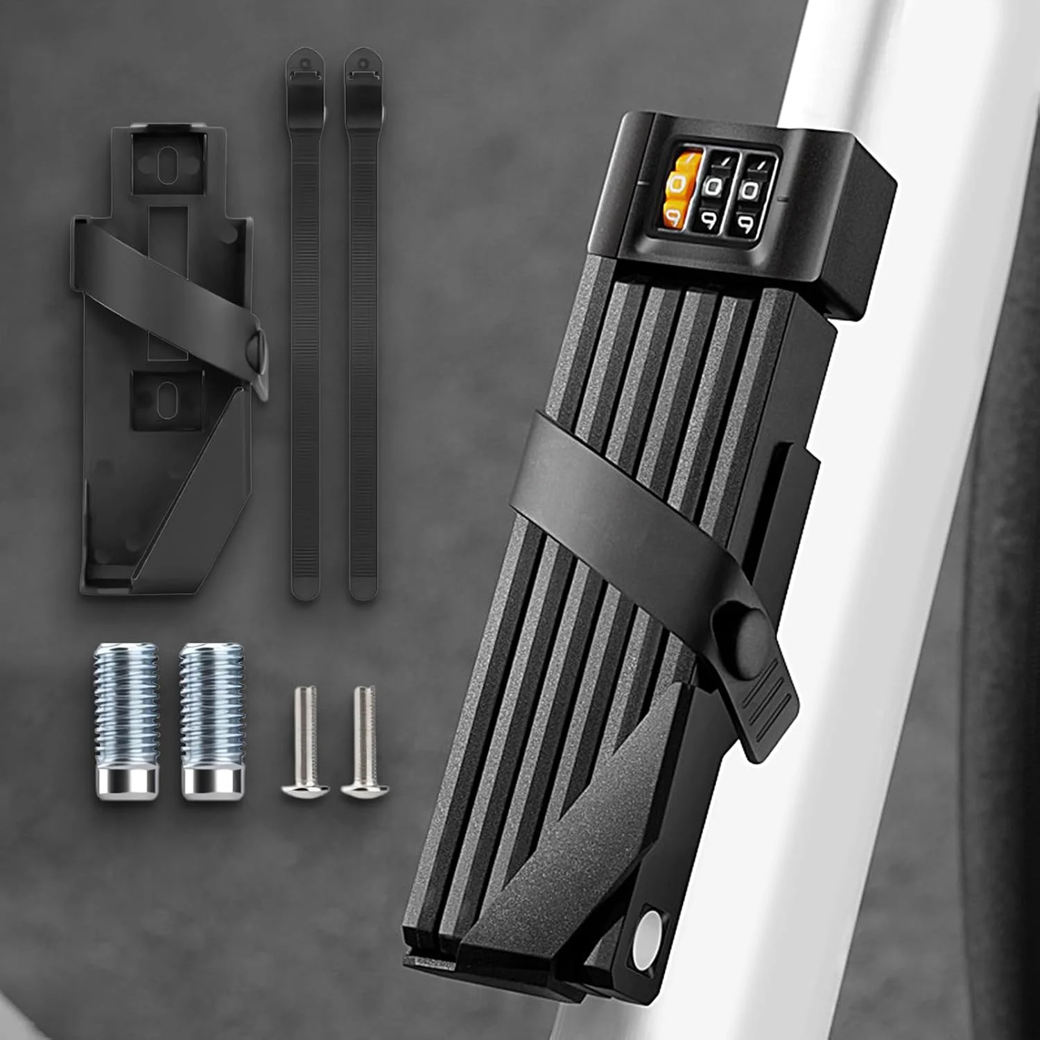 قفل تاشو | قفل امنیتی بالا | محافظ سنگین و مقاوم با رمز 3 رقمی برای رفت و آمد، محوطه دانشگاه، شهر، انجام کارهای عمومی، نگهداری در آپارتمان، محل کار، پارکینگ و مسافرت